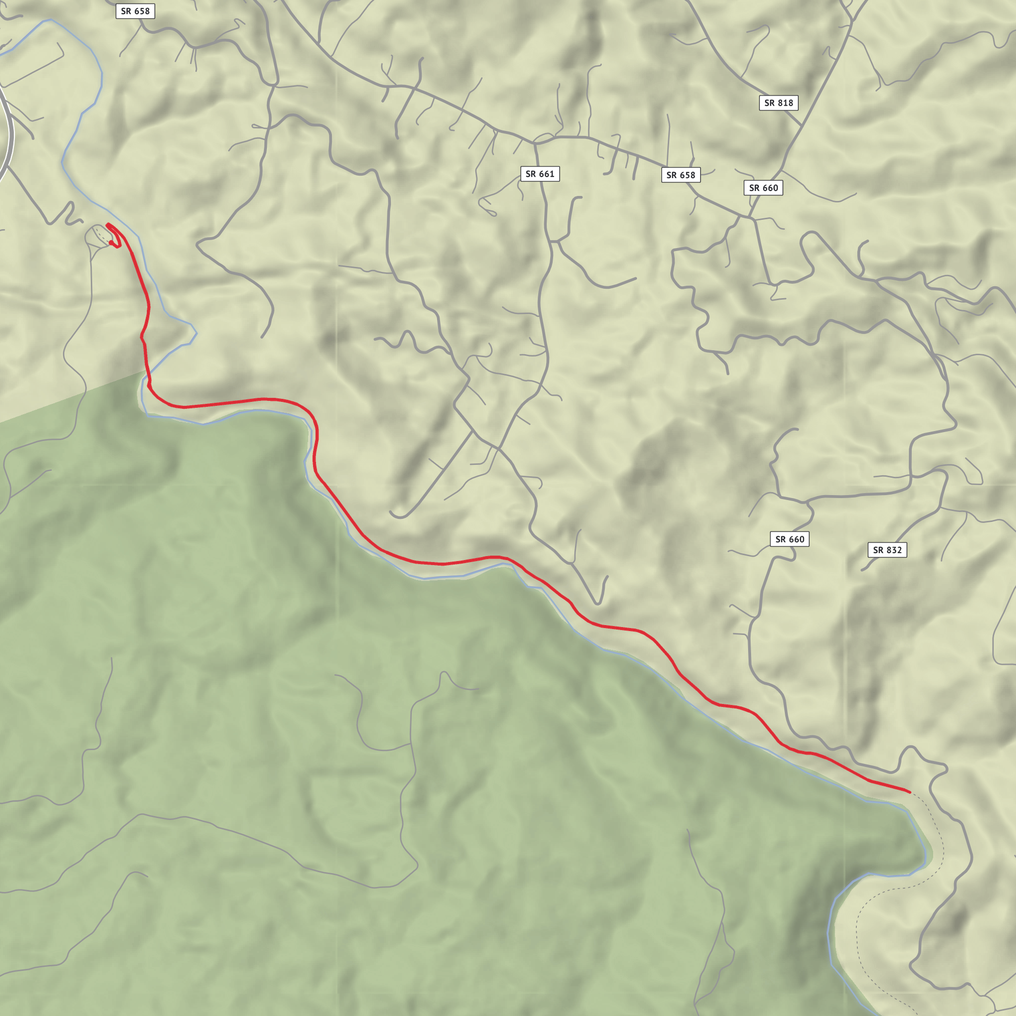 Cataract via Guest River Gorge Trail mobile static map