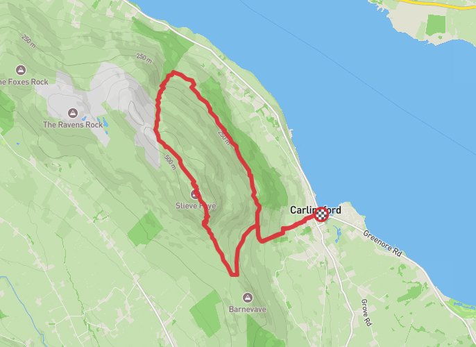Slieve Foye mobile static map