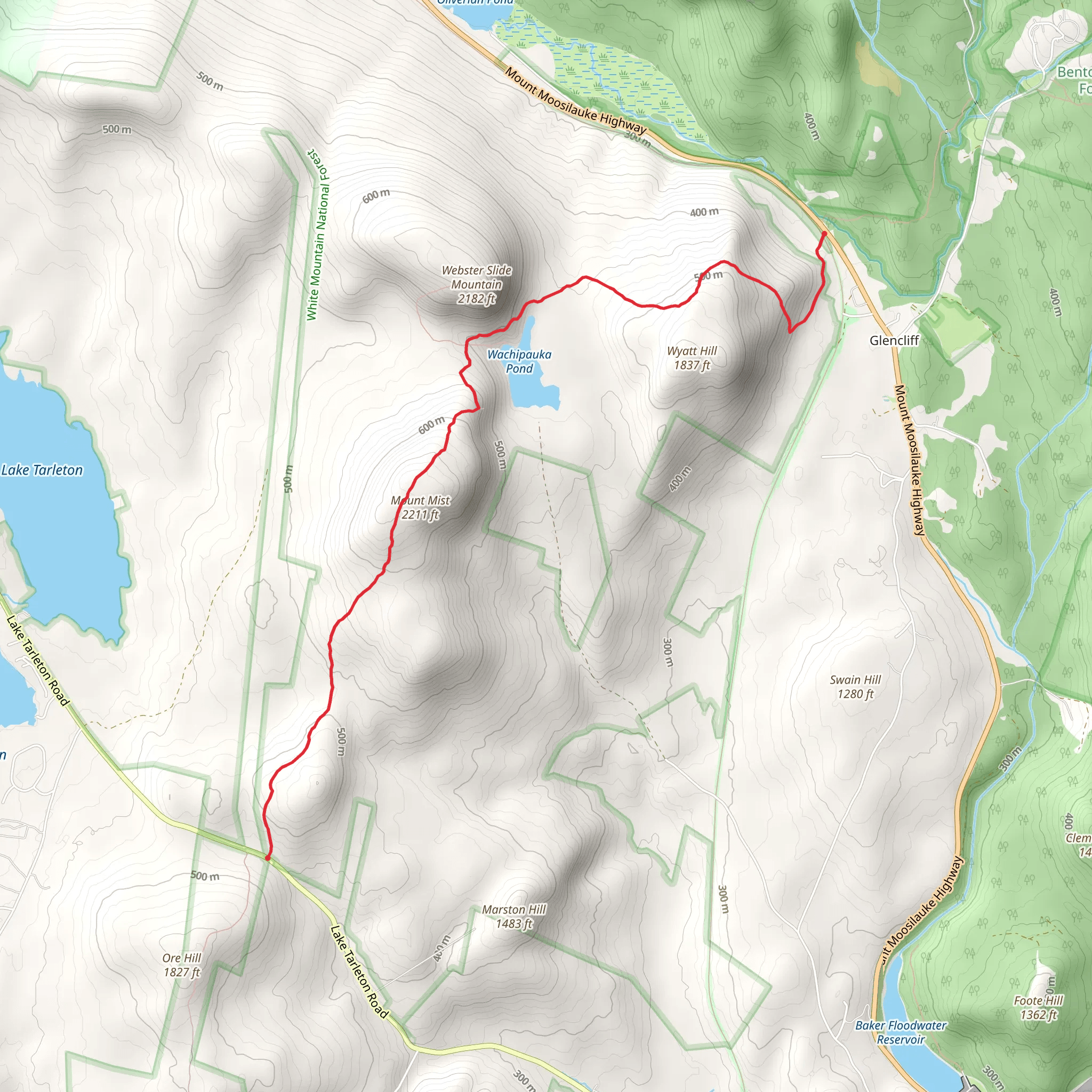 Wachipauka Pond Trail mobile static map