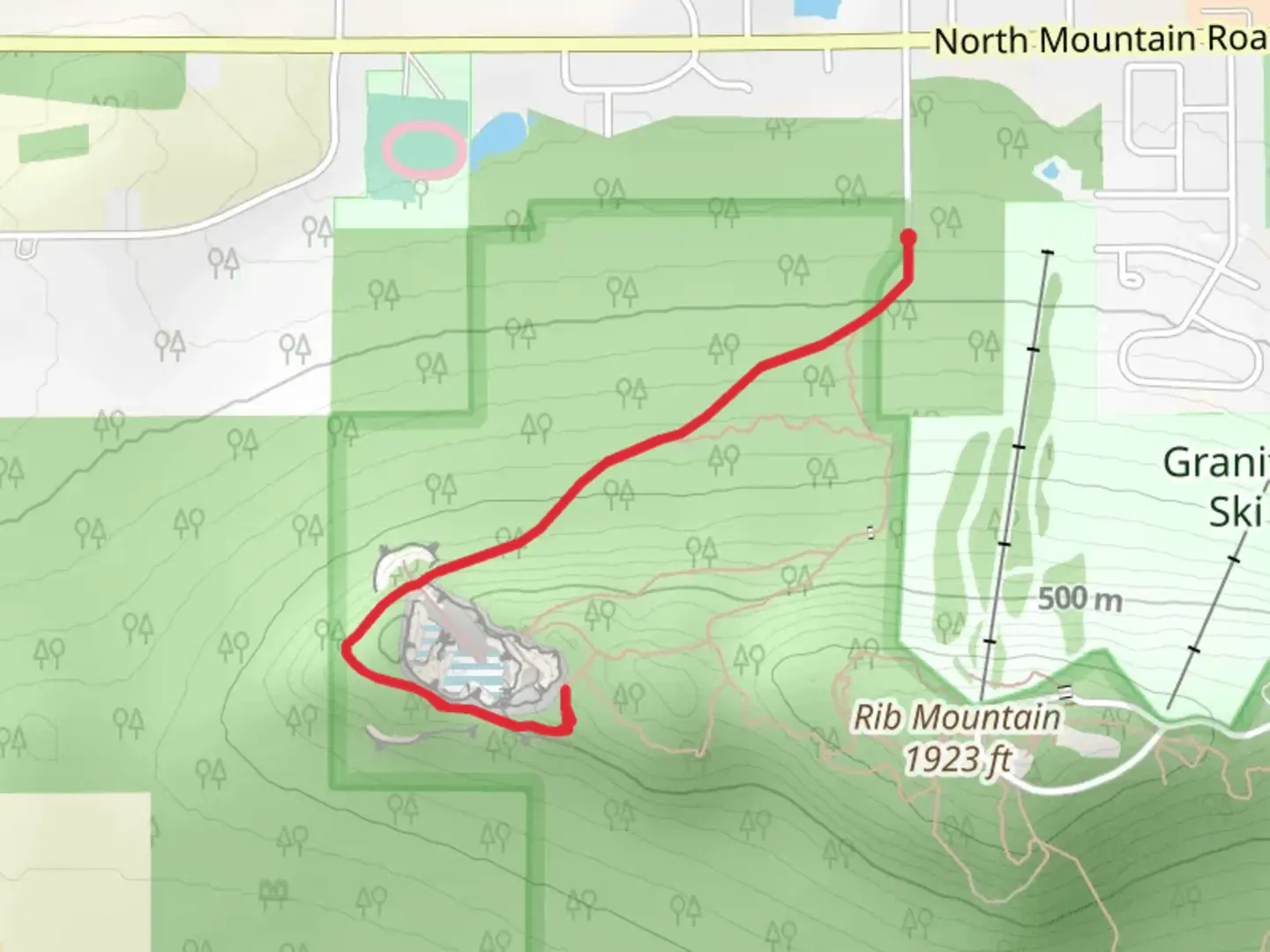 An image depicting the trail Turkey Vulture Trail and its surrounding area.