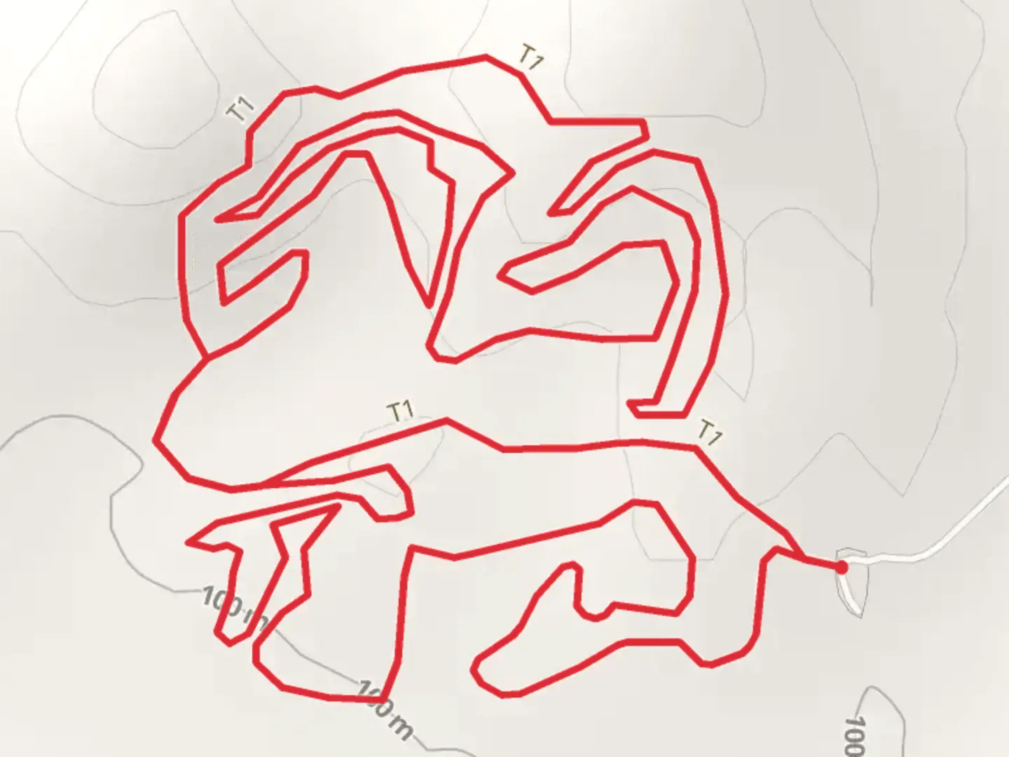 An image depicting the trail Giles Drive Loop - West and its surrounding area.