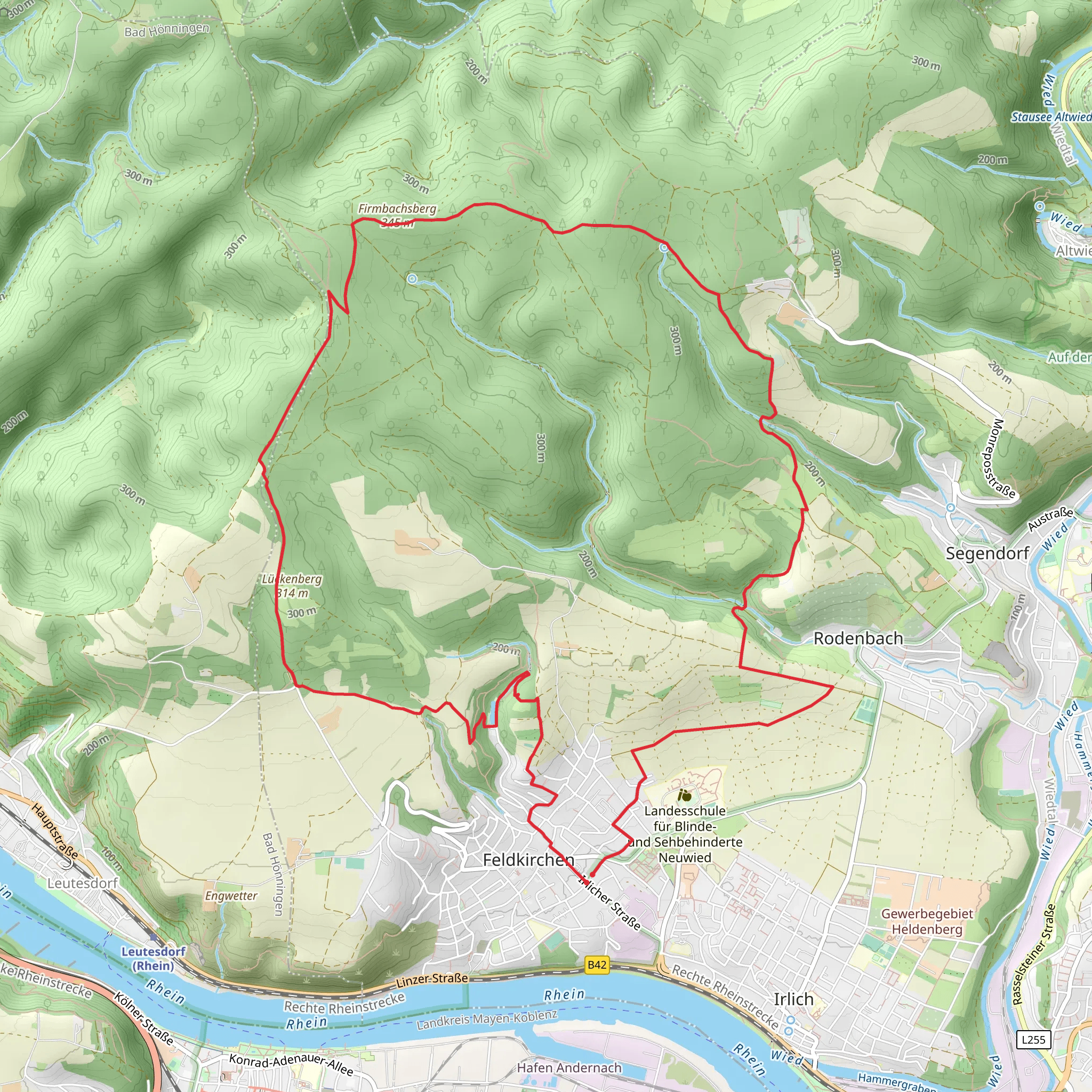 Feldkirchen and Firmbachsberg Loop mobile static map
