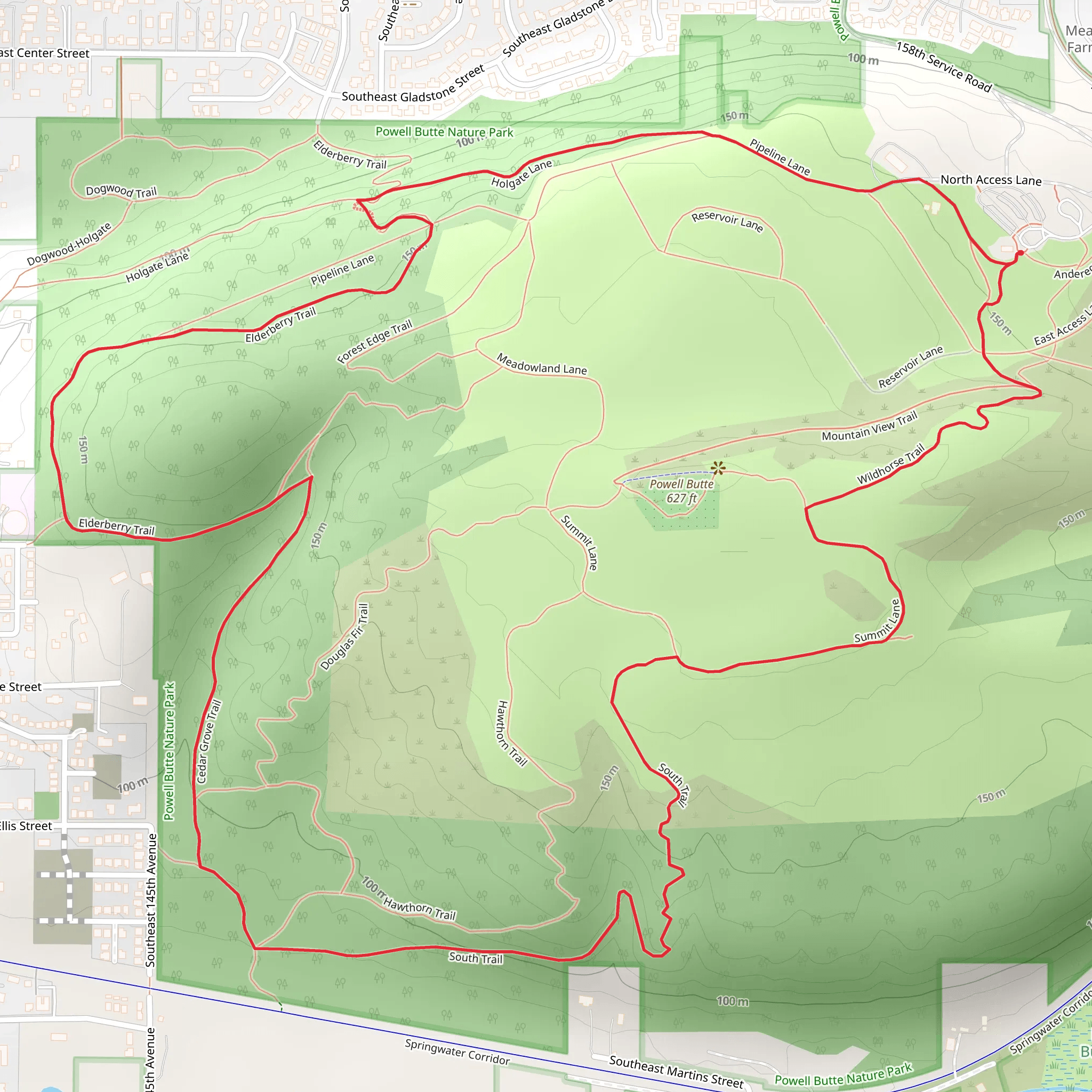Elderberry and Pipeline Loop Trail mobile static map