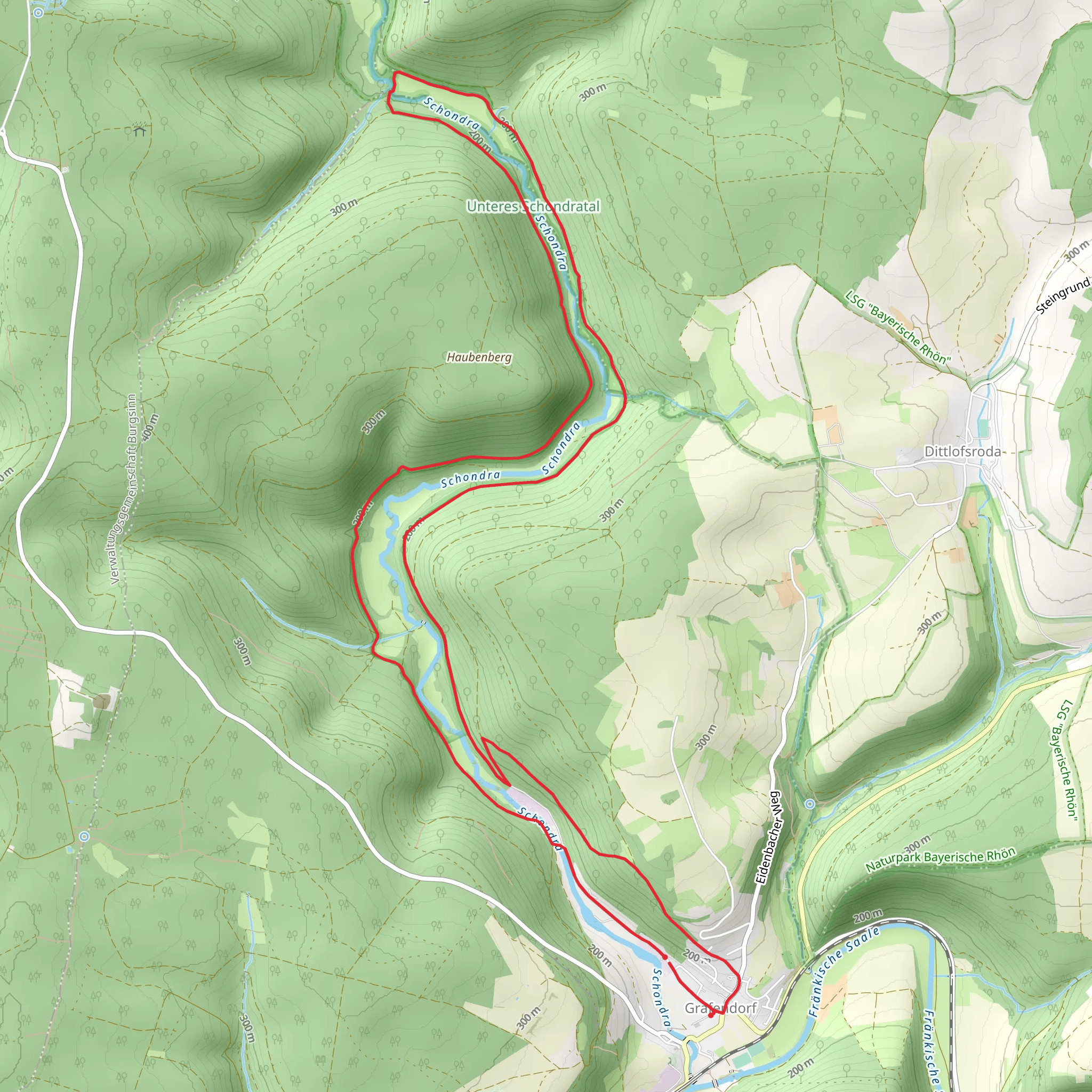 Unteres Schondratal Loop mobile static map