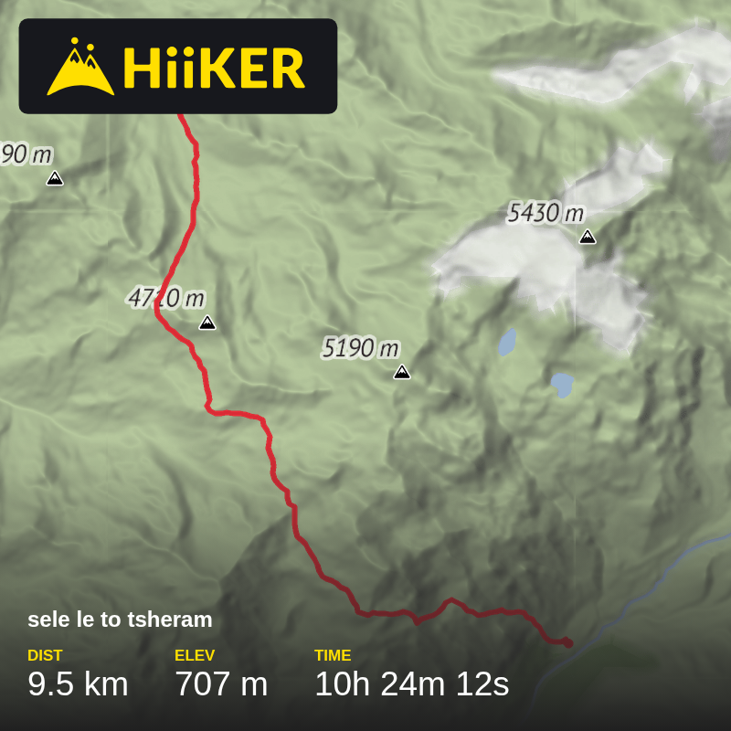 A map preview of the recording sele le to tsheram .