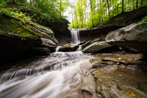 Blue Hen Falls via Buckeye Trail and Ohio and Erie Canal Towpath Trail