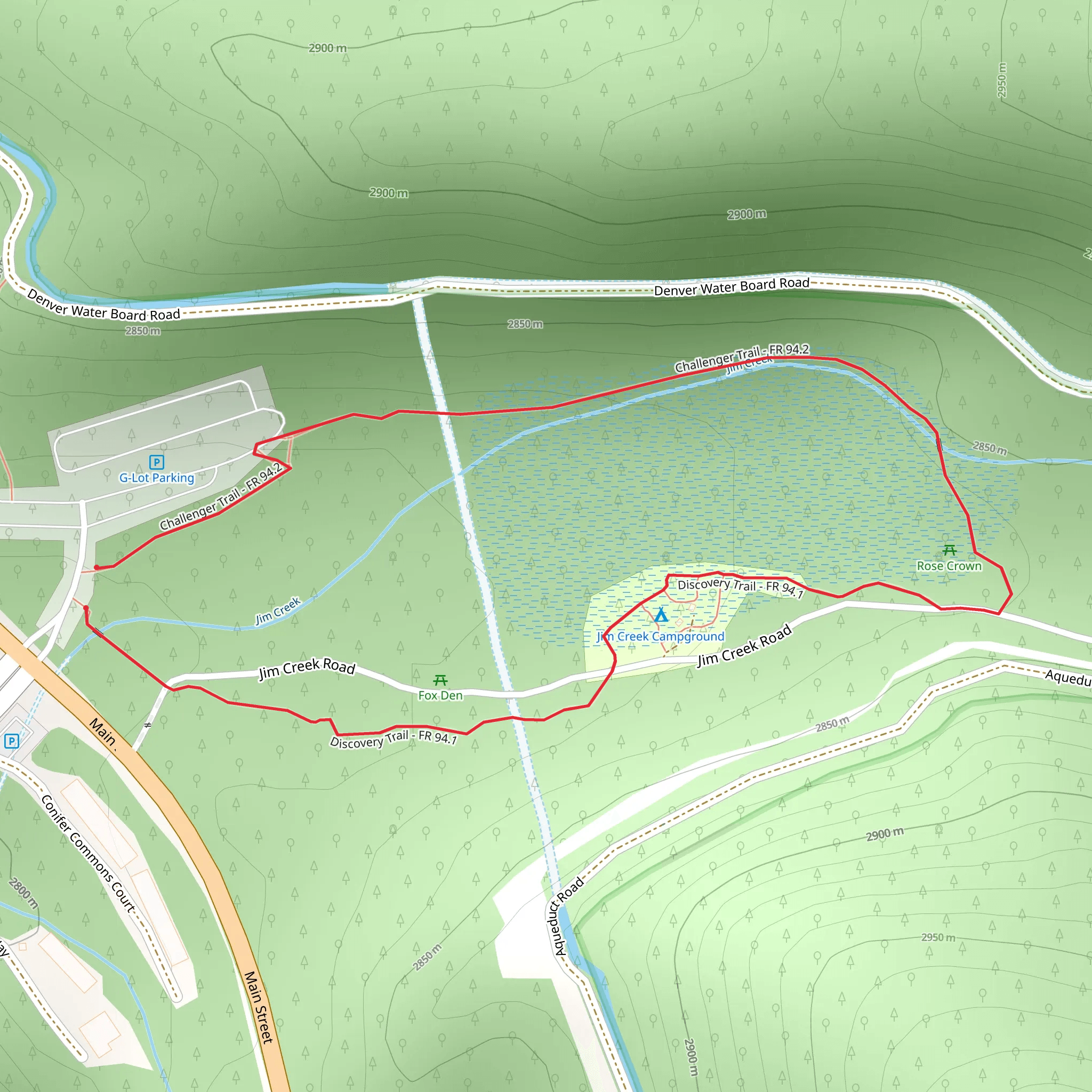Loop around Jim Creek Campground mobile static map