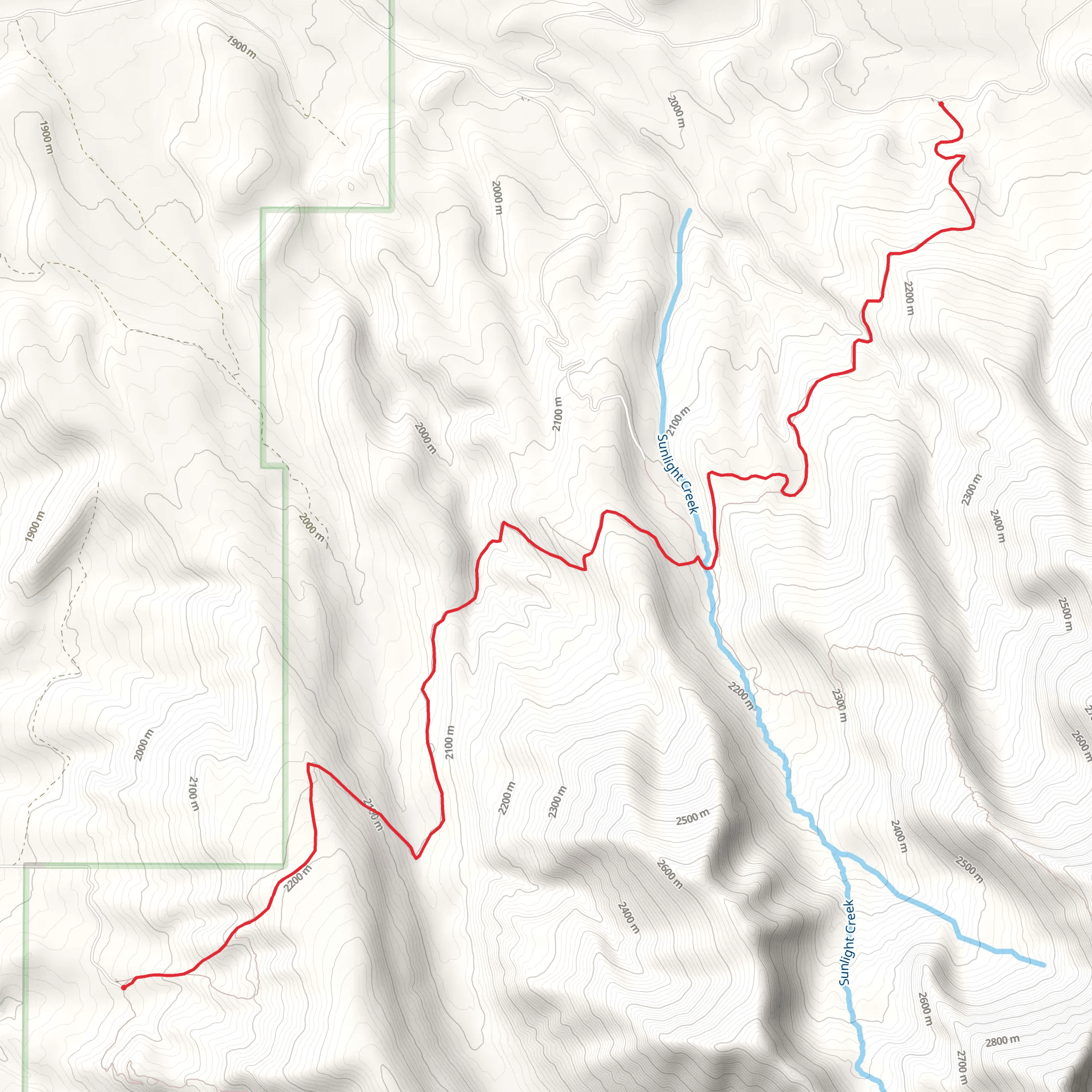 Shields Lowline Trail mobile static map