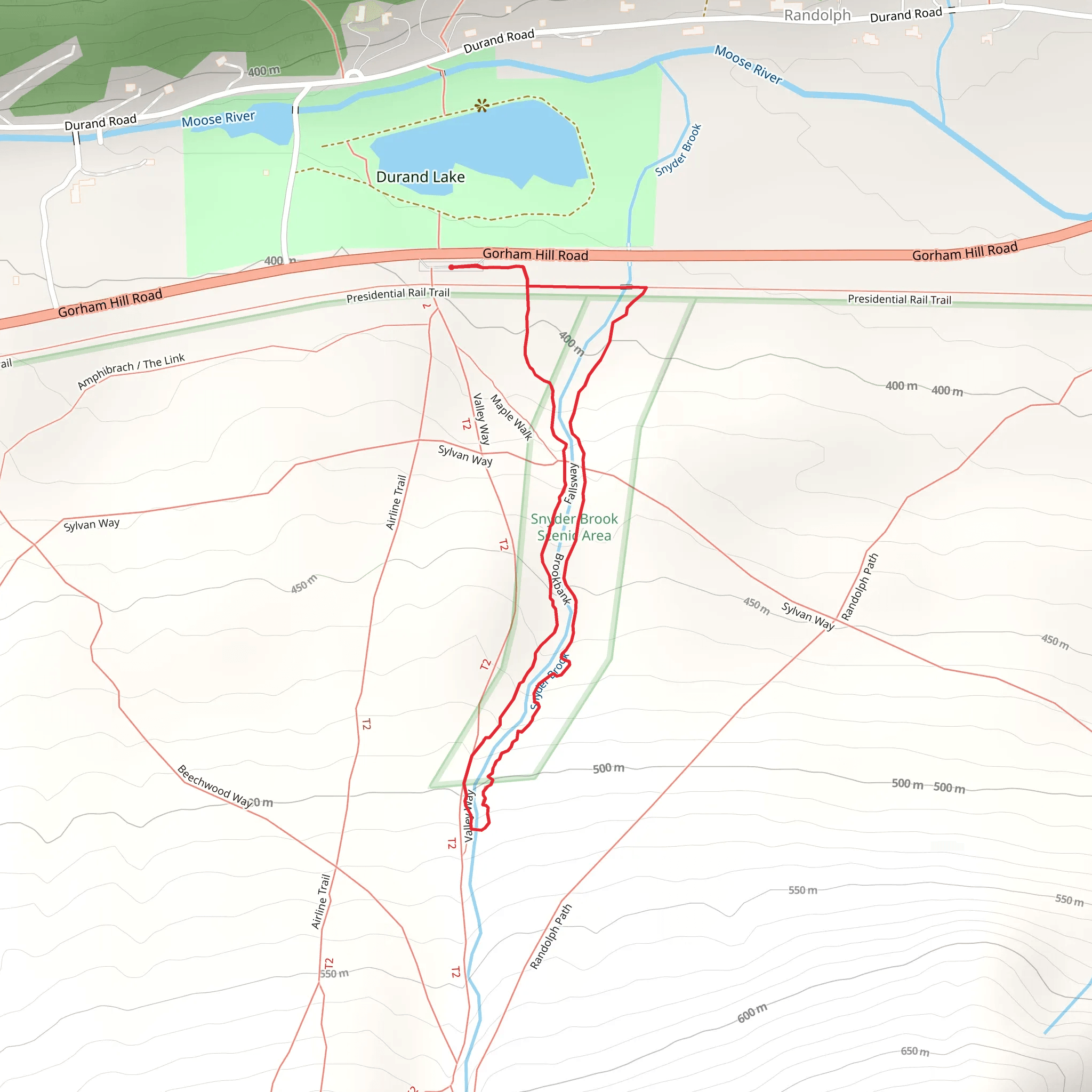 Snyder Brook Loop mobile static map