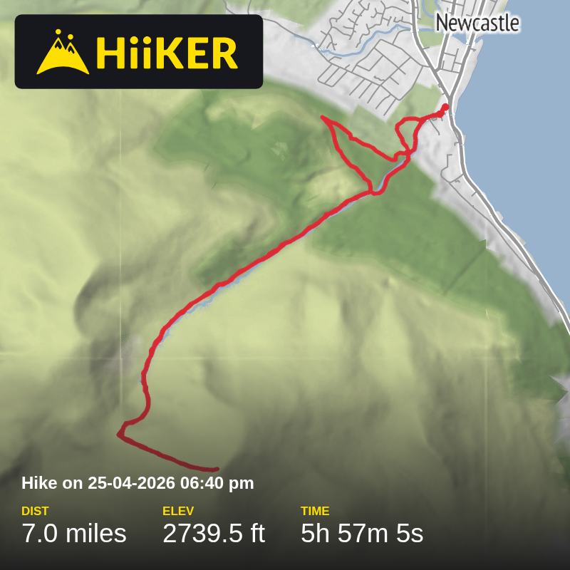 A map preview of the recording Hike on 25-04-2026 06:40 pm.