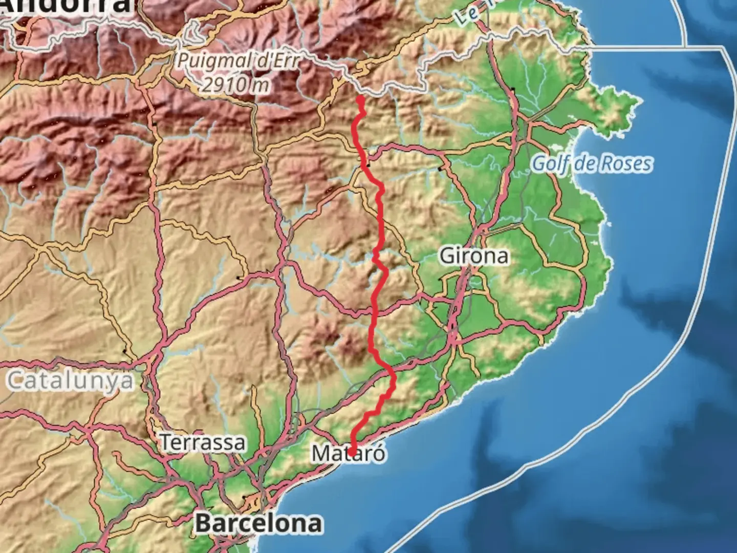 An image depicting the trail GR 83 - Camino del Norte or Canigó and its surrounding area.