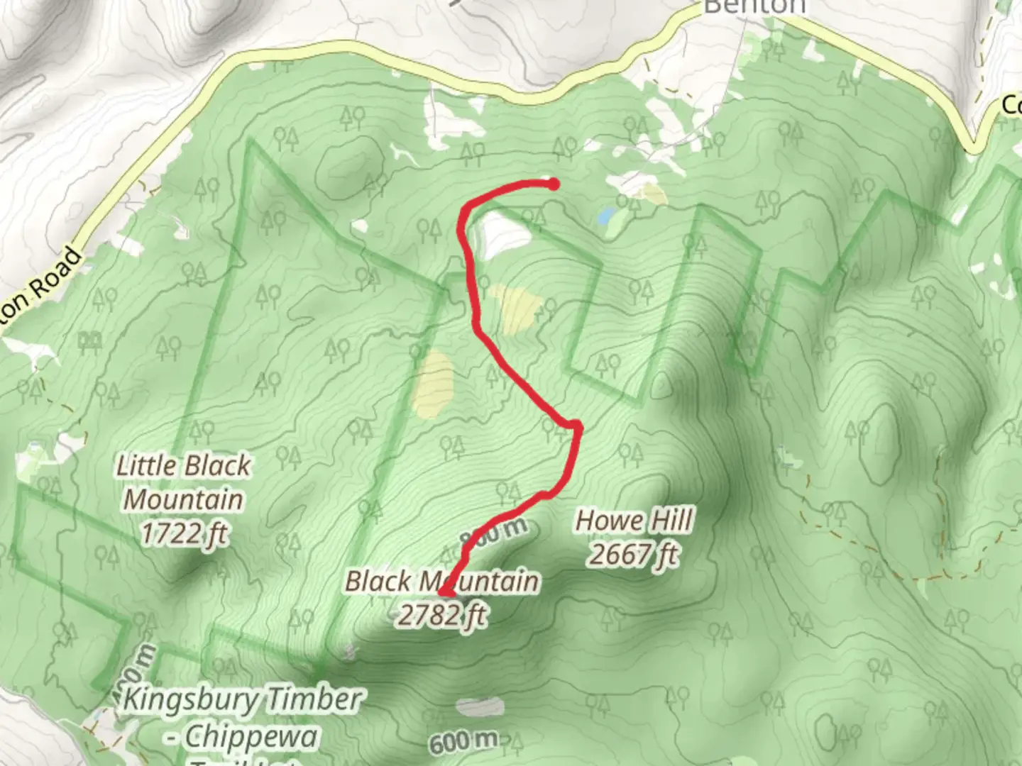 An image depicting the trail Black Mountain and its surrounding area.