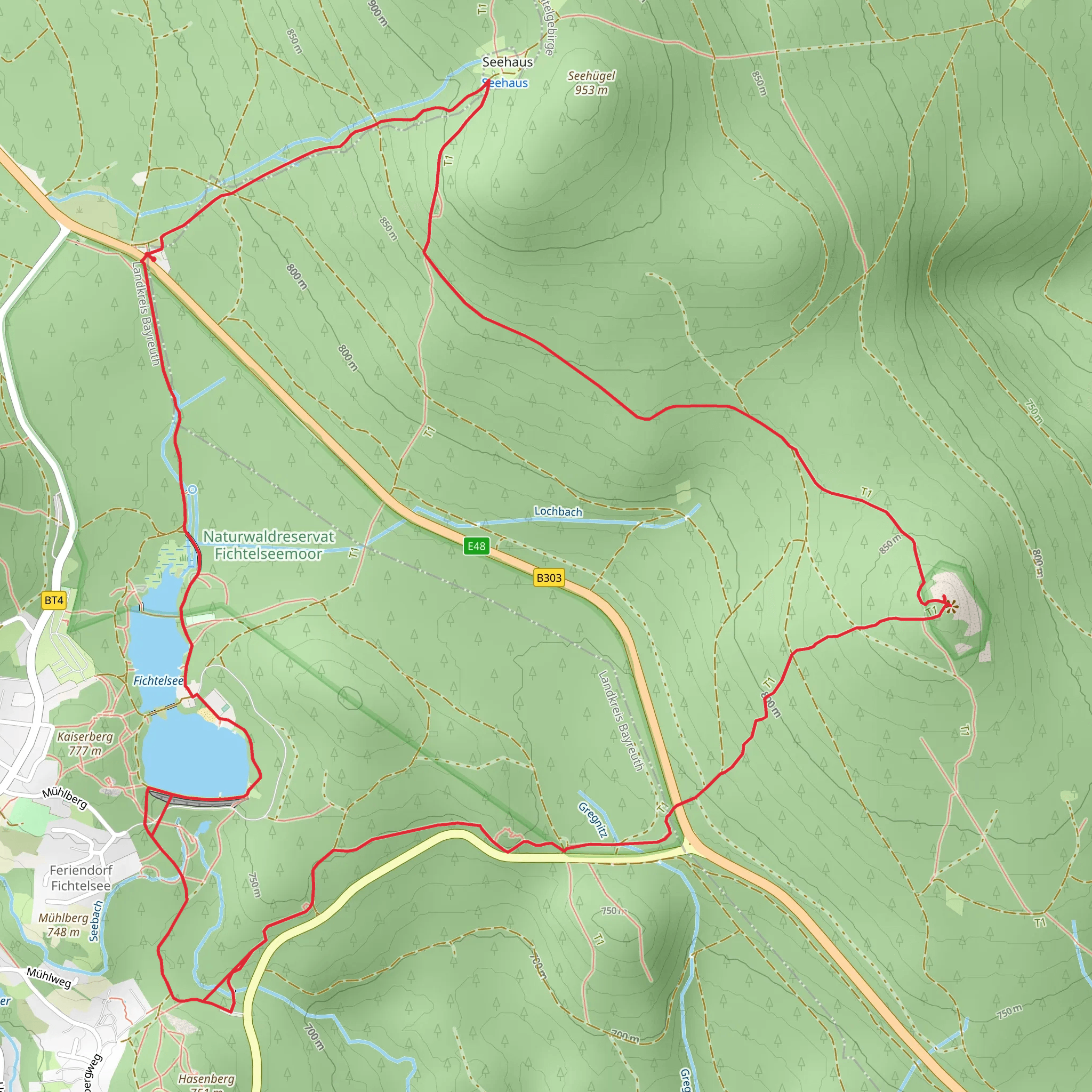 Fichteisee via Plattensteig mobile static map