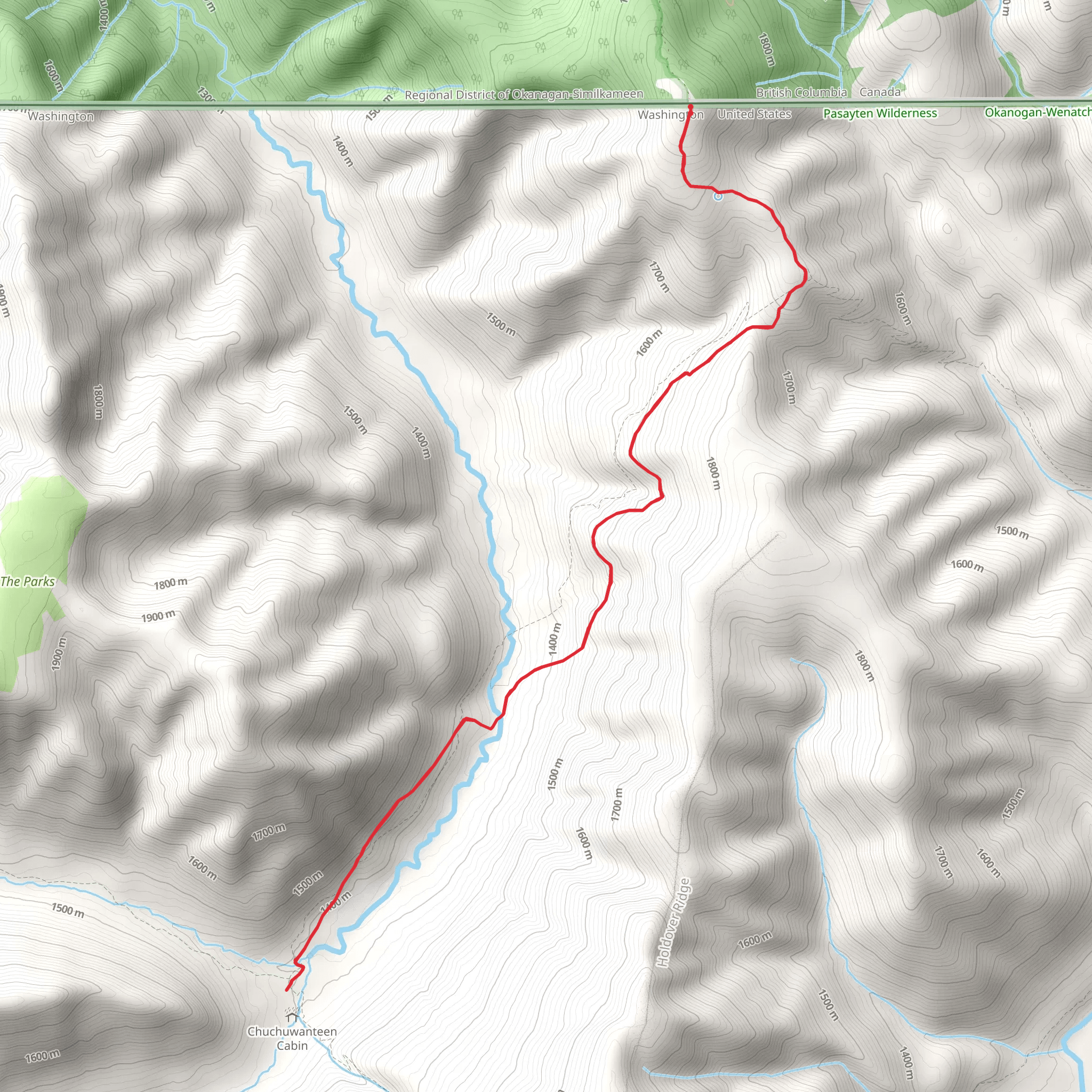 Chuchuwanteen Trail mobile static map