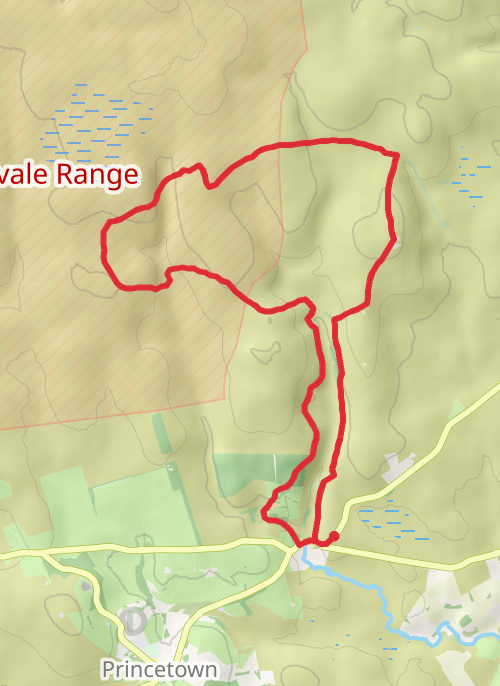 Hike to Rough Tor circular from Two Bridges  mobile static map