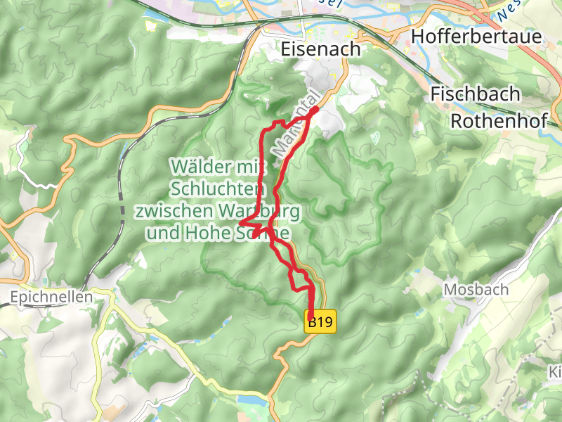 Knöpfelsteiche via Drachenschulcht and Wichmannpromenade