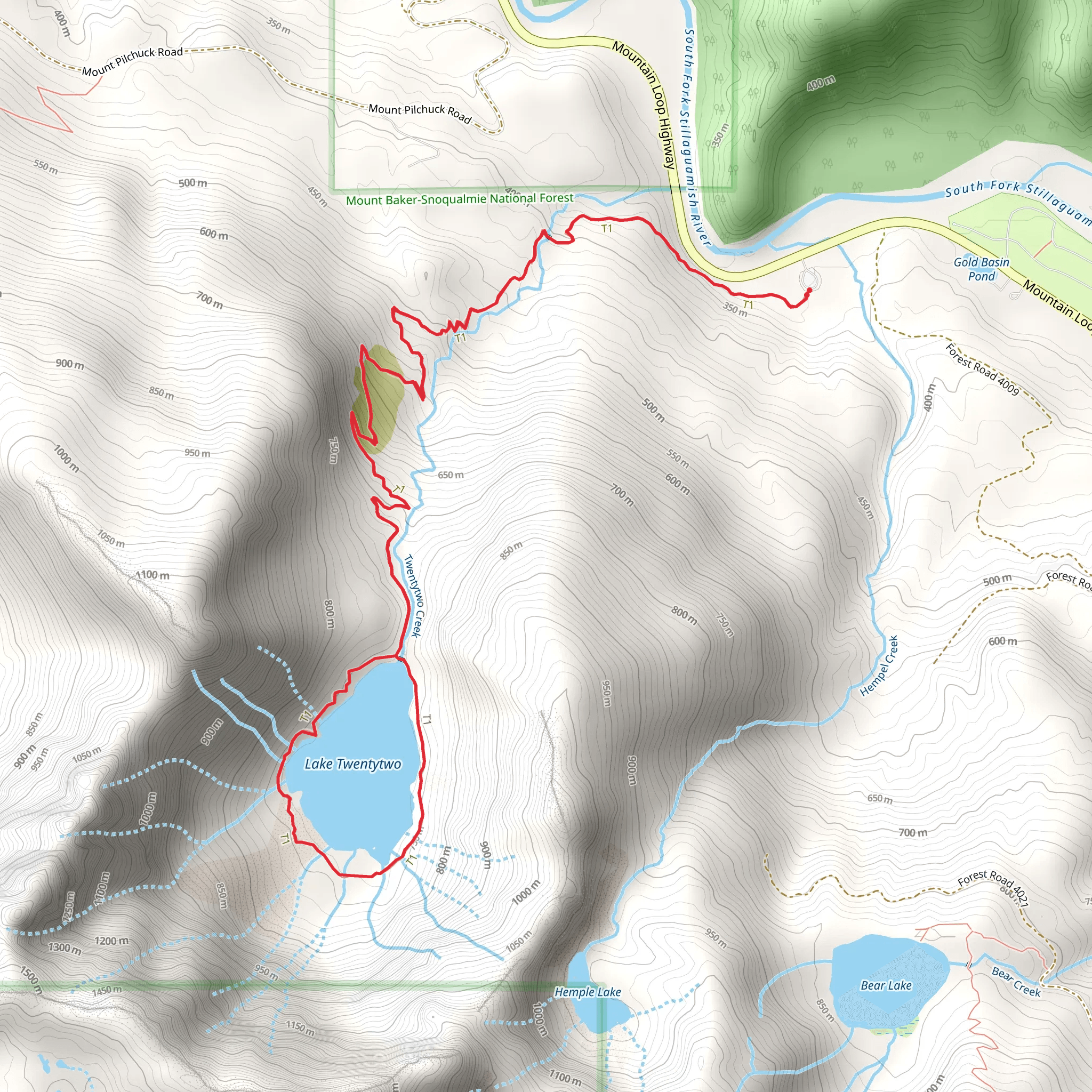 Lake 22 Trail mobile static map