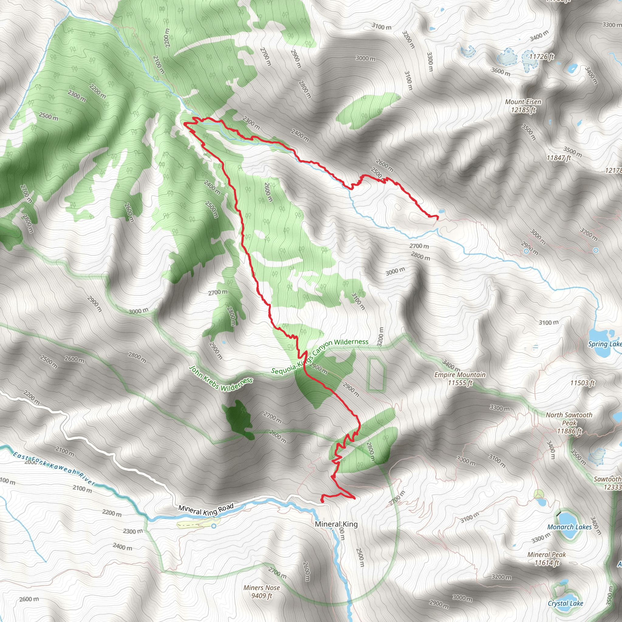 Black Rock Pass Trail mobile static map