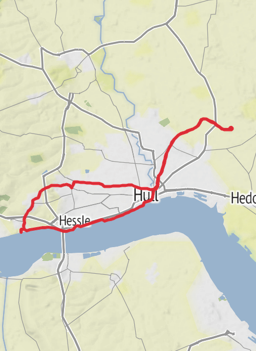 East Riding of Yorkshire Cycling mobile static map