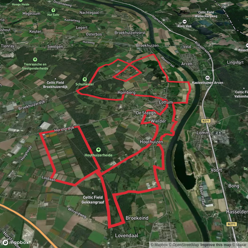 Vonkelsebosweg and Houthuizerheide Loop