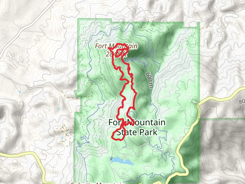 Fort Mountain via West Overlook Trail, Gahuti Loop Trail