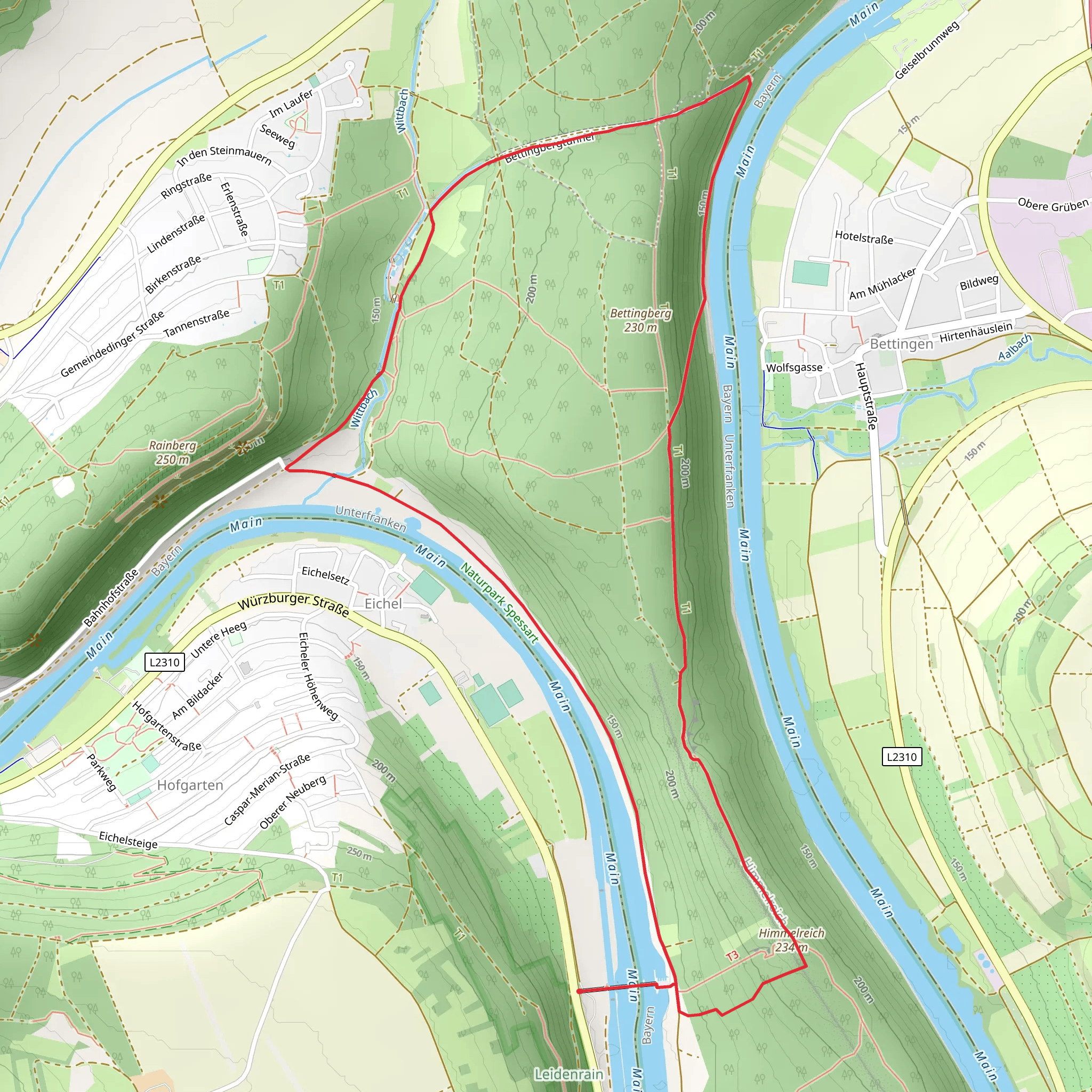 Himmelreich via Heunweg mobile static map