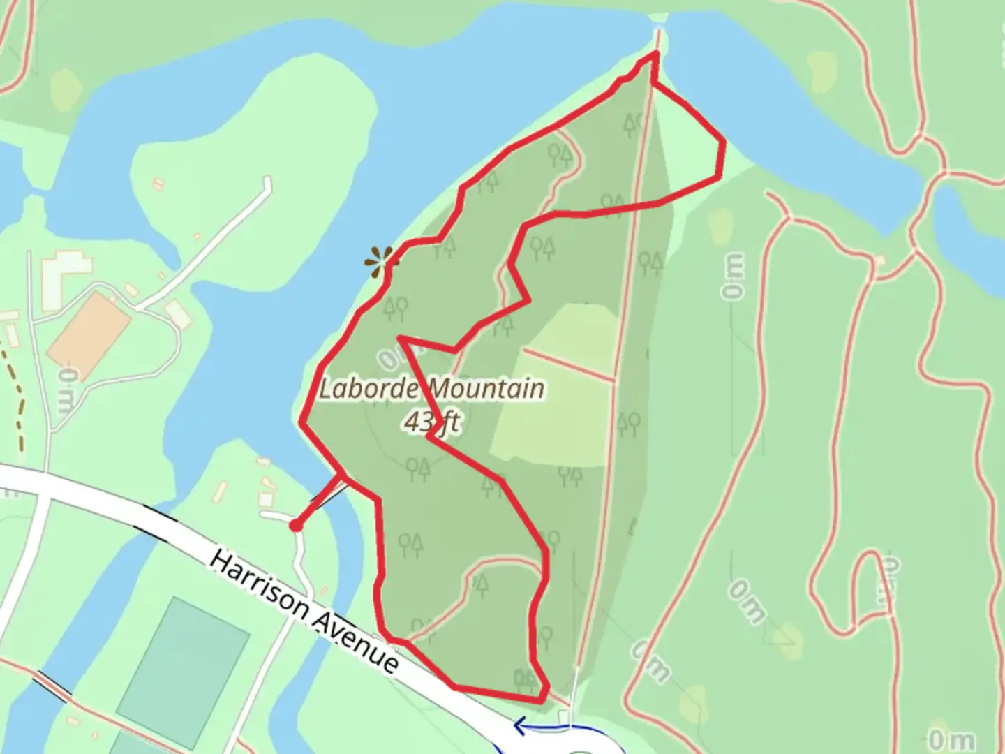 An image depicting the trail Couterie Forest Loop and its surrounding area.