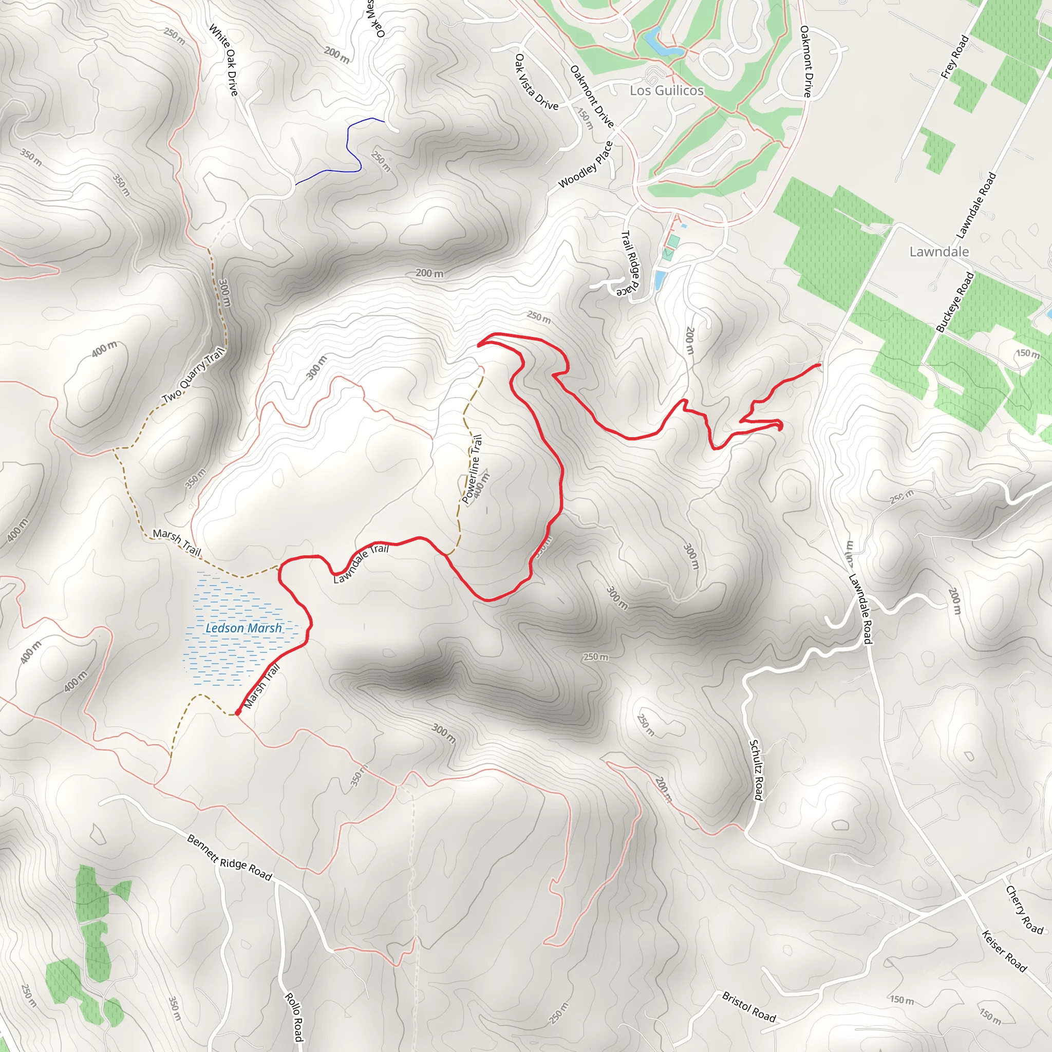 Lawndale Trail mobile static map