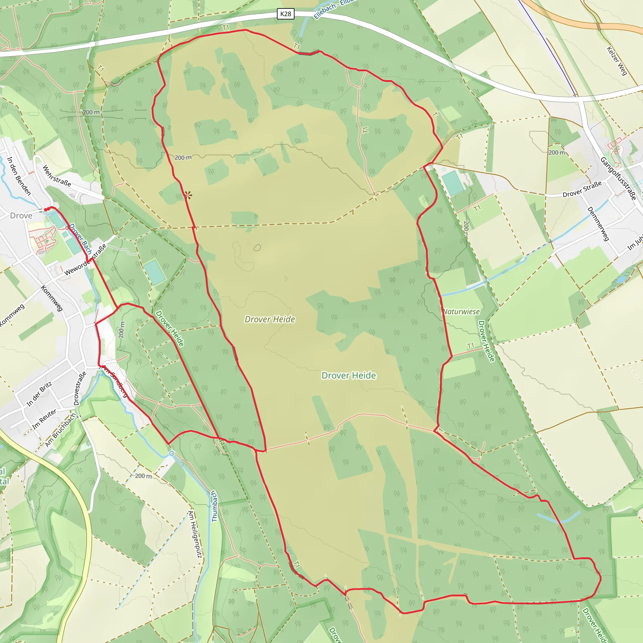 Neuntoeterweg, Grosser Heideweg and Sommer Runde mobile static map