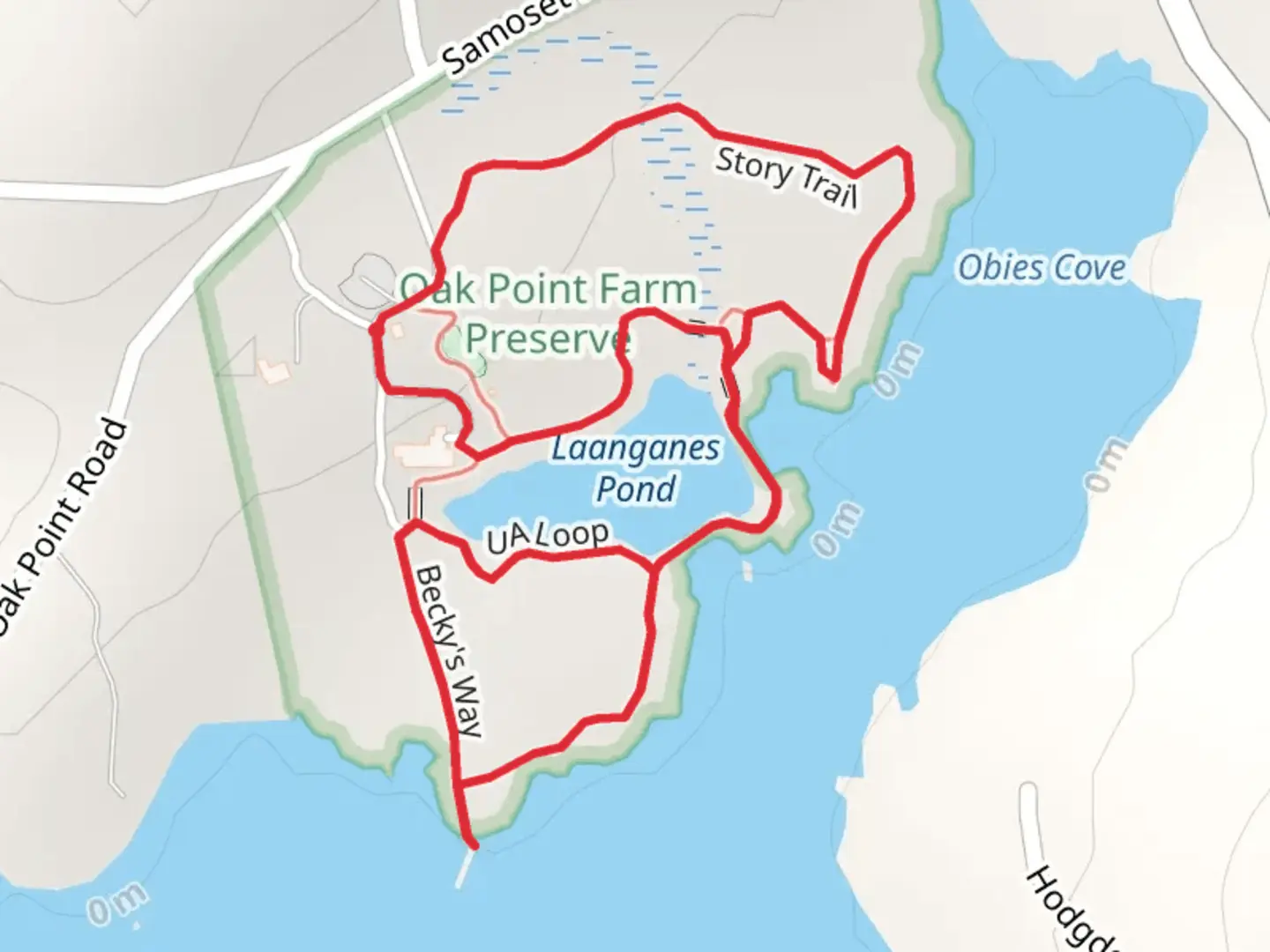 An image depicting the trail Hogdon Cove Loop and its surrounding area.