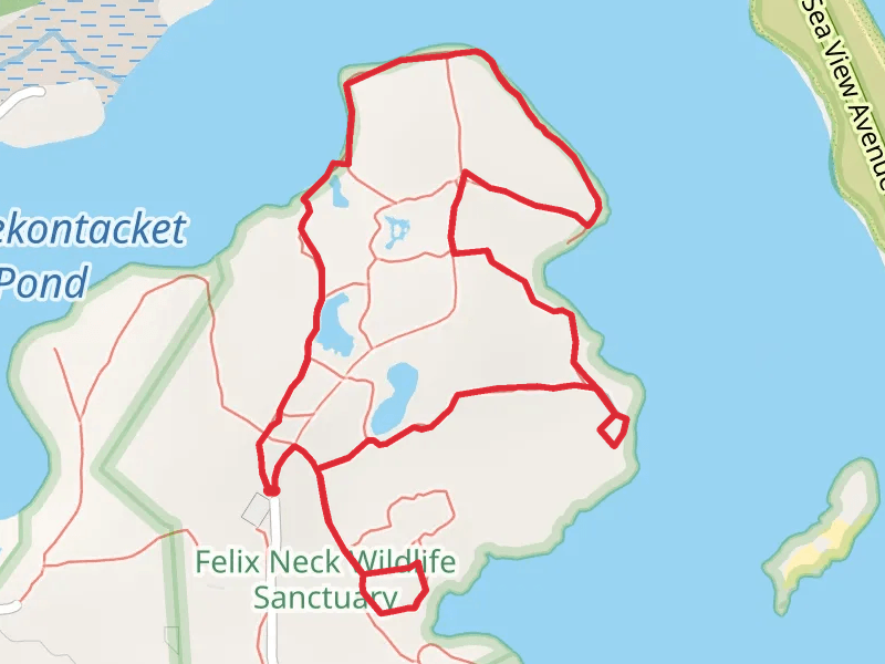 Sengekontacket Pond via Mash Trail and Shad Trail