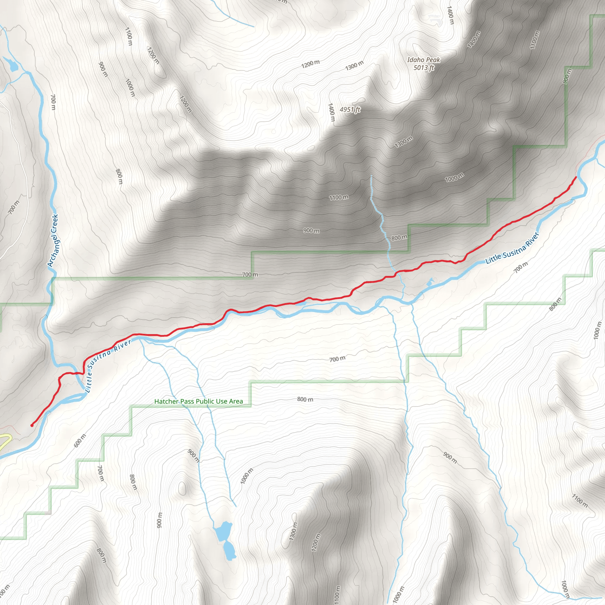 Gold Mint Trail - Short mobile static map