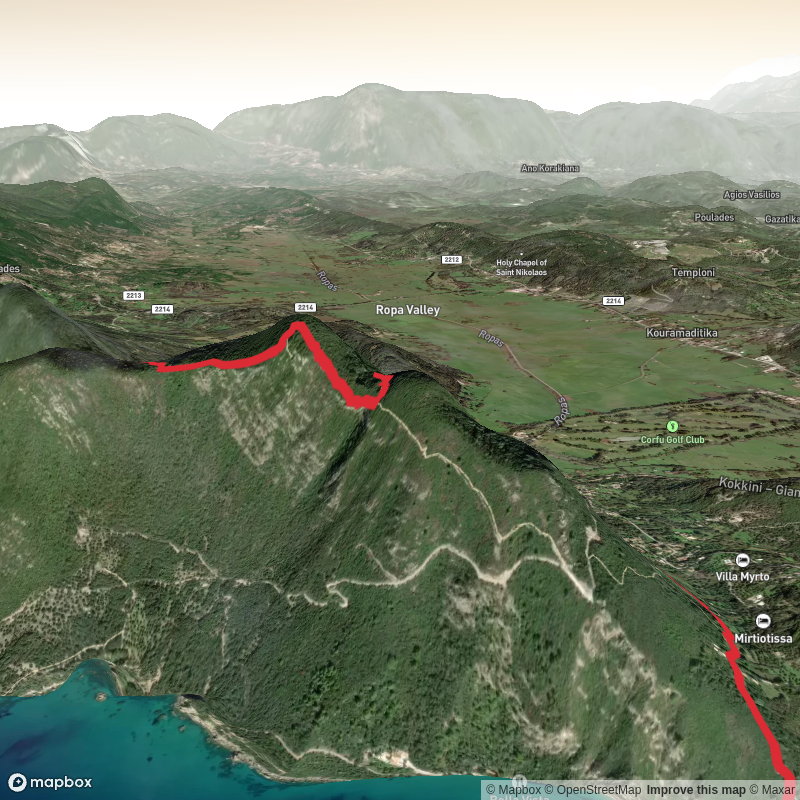 Vartos, Myrtiotissa Beach and Agios Georgious Loop