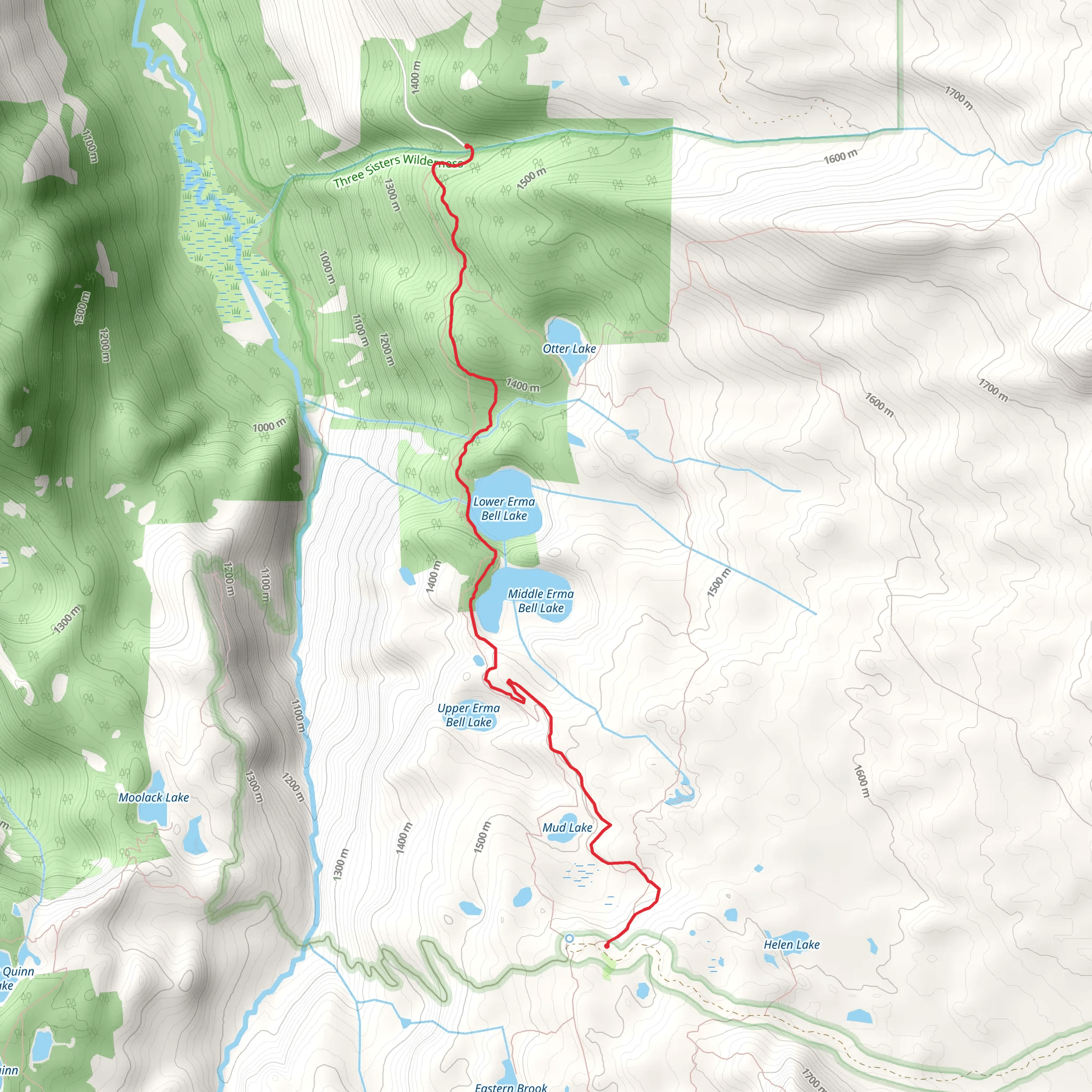 Erma Bells Trail mobile static map