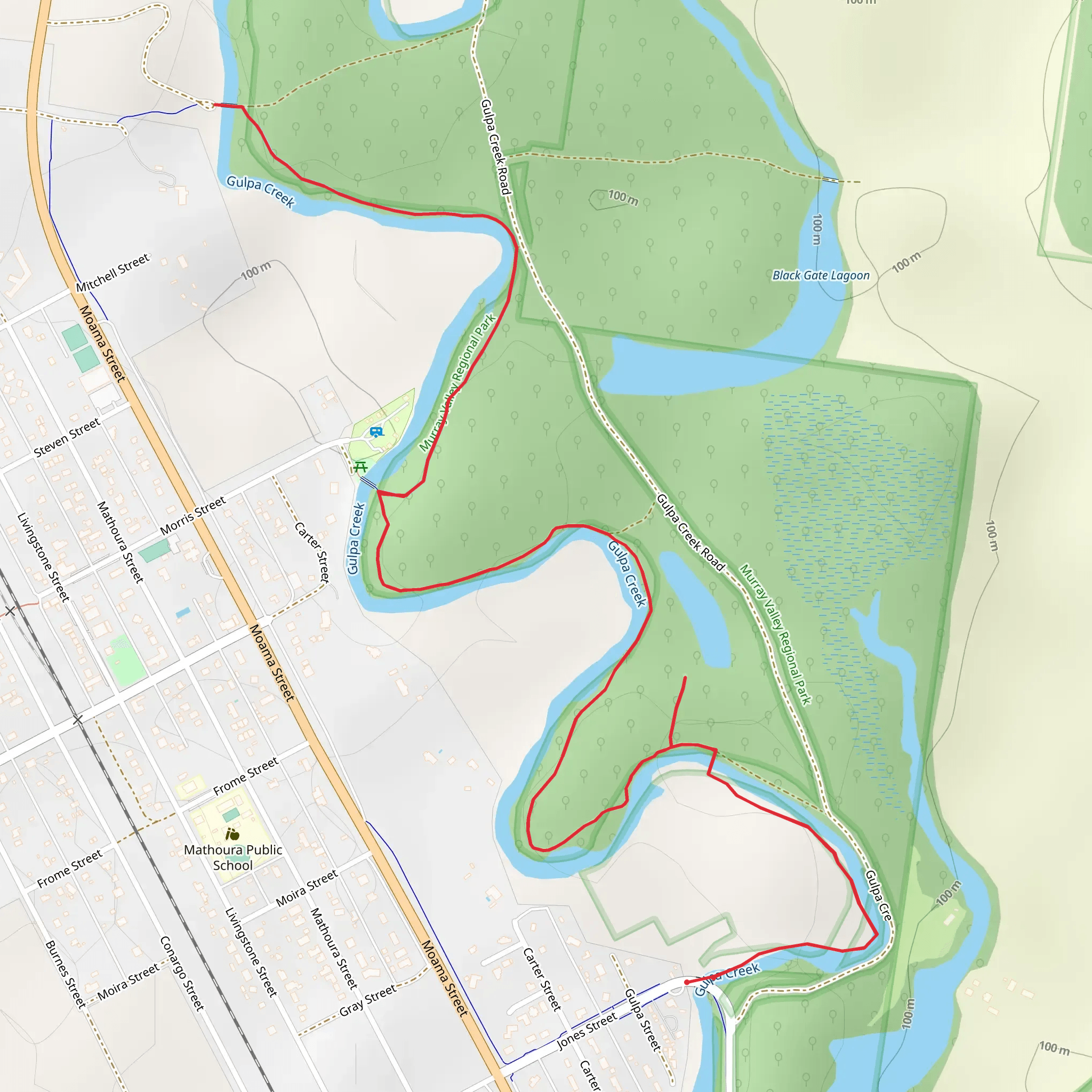 Gulpa Creek Walk mobile static map