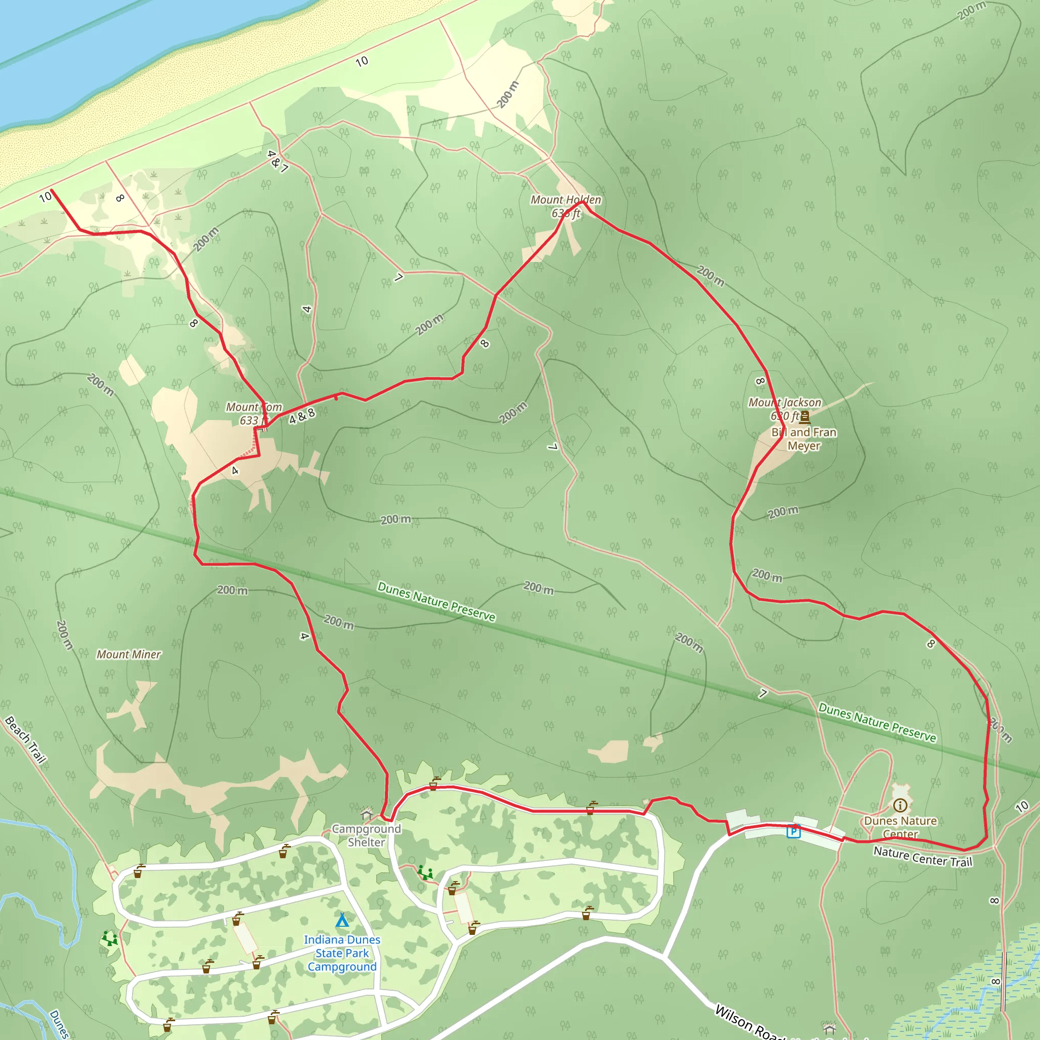 Mount Jackson, Mount Holden and Mount Tom Loop mobile static map