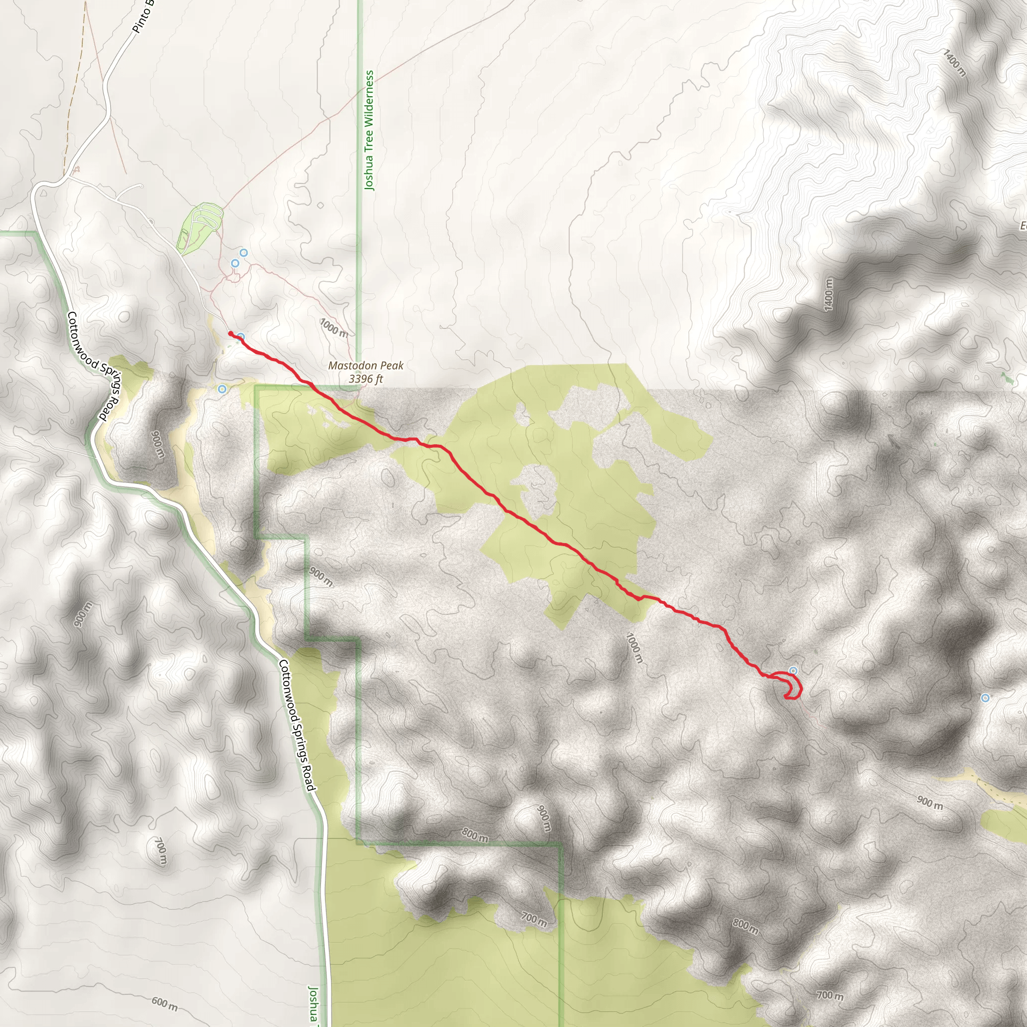 Lost Palms Oasis Trail mobile static map