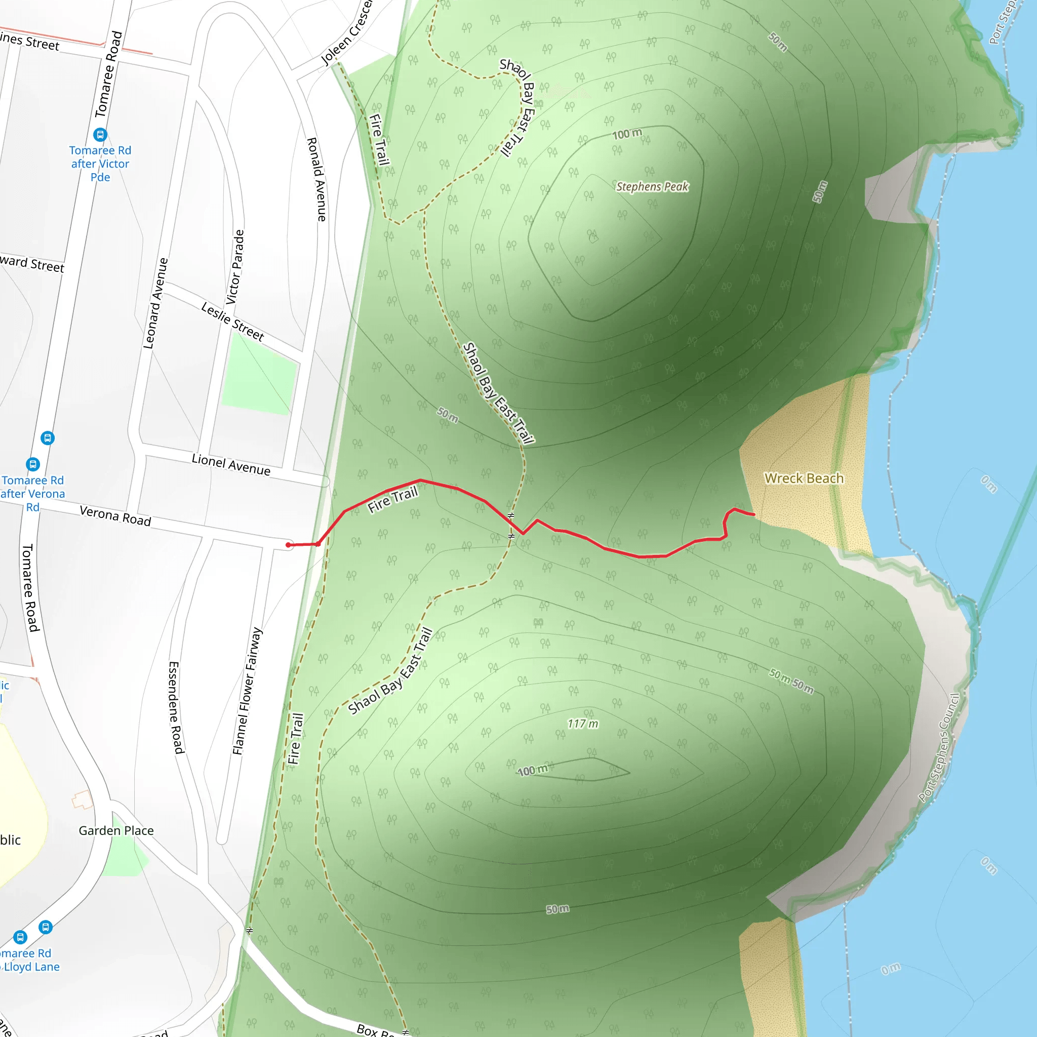 Wreck Beach Walk mobile static map