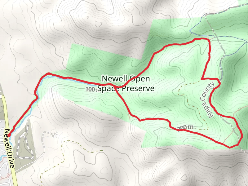 Newell Open Space Preserve Loop via Creekside Trail