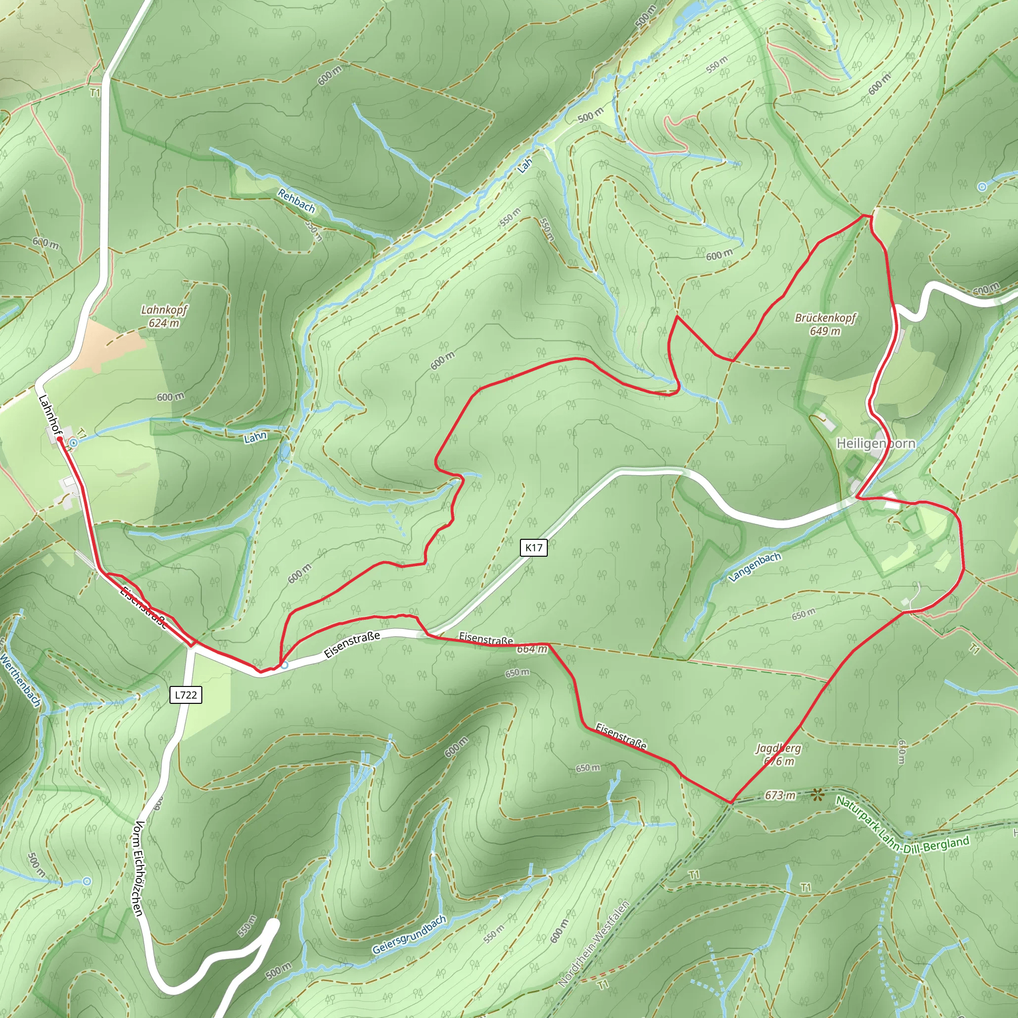Jagdberg via Talsperrenweg and Rothaarweg mobile static map