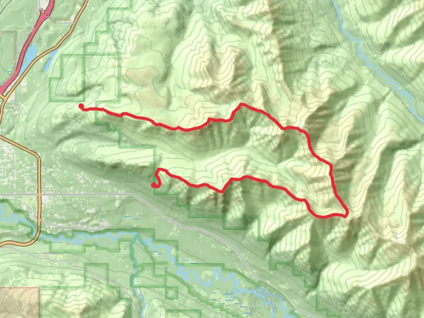 An image depicting the trail Mount Baldy Peak and Mile Hi-Mount Magnificent Trail and its surrounding area.