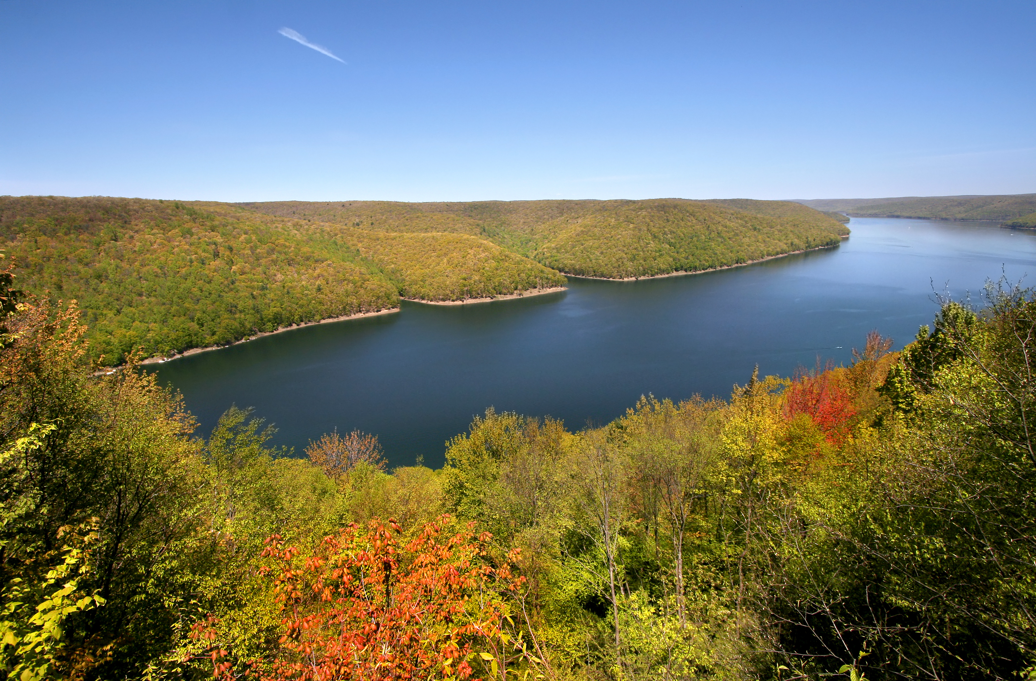 An image depicting the trail Allegheny National Forest and its surrounding area.