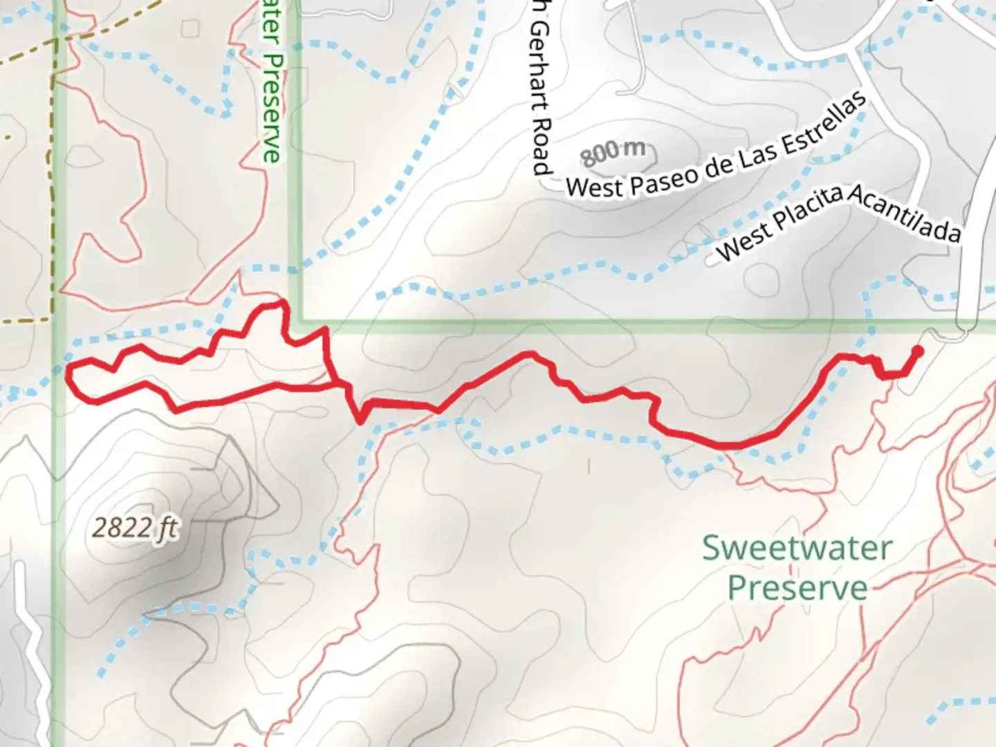 An image depicting the trail Sun Circle Loop and its surrounding area.
