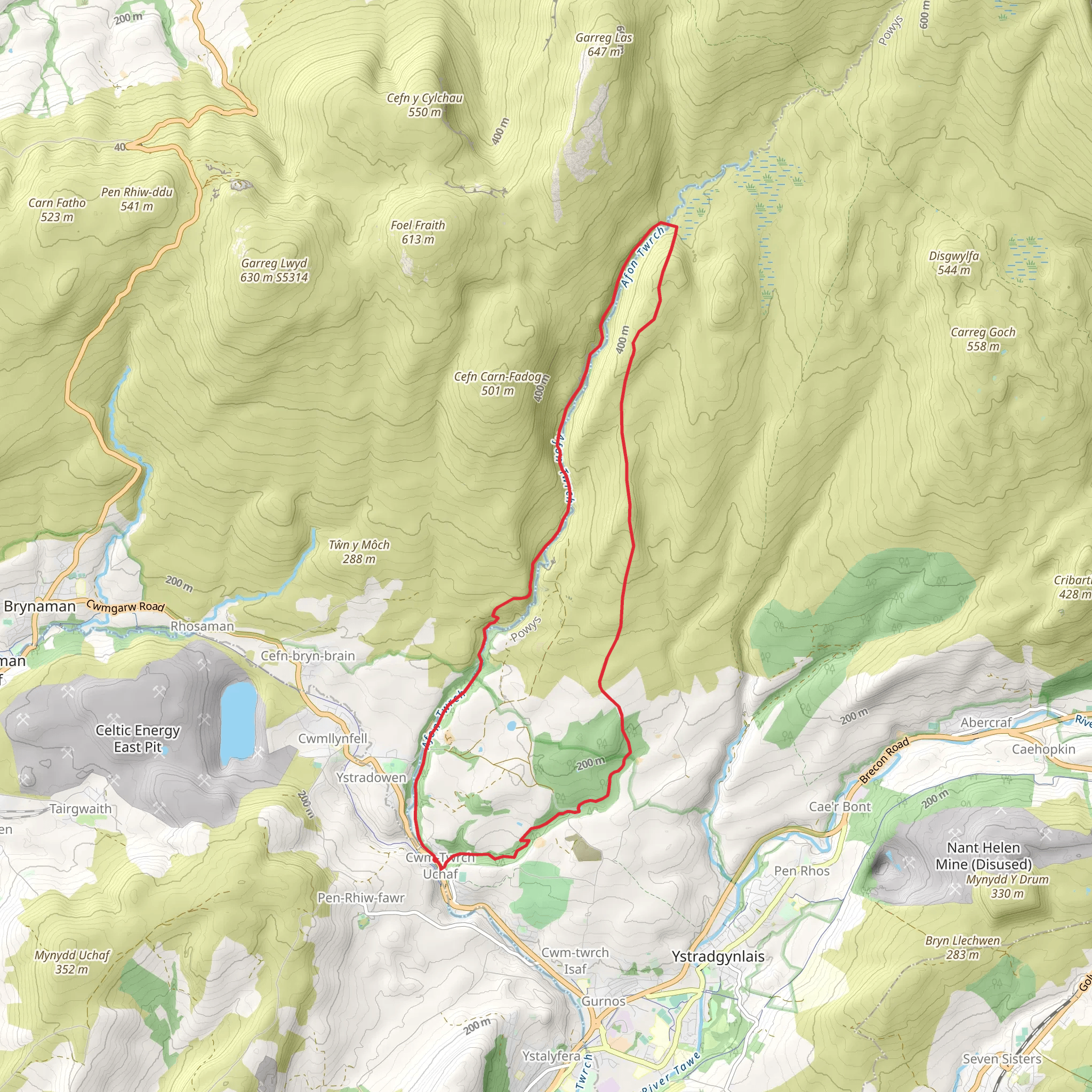 Afon Twrch (34) mobile static map