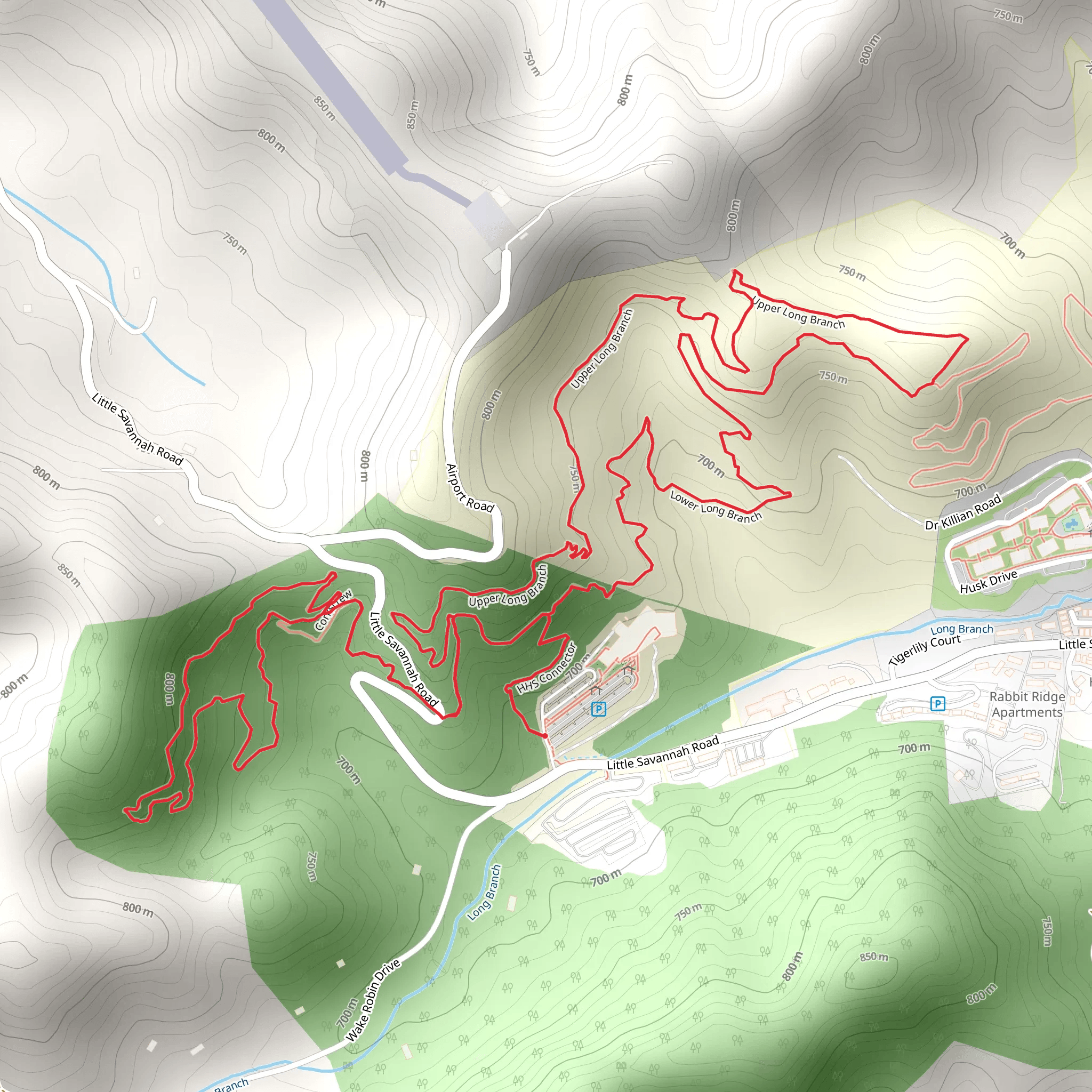 Gribble Gap - Upper and Lower Long Branch Loop mobile static map