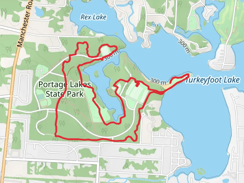 Latham Bay and Portage Lakes State Park Loop