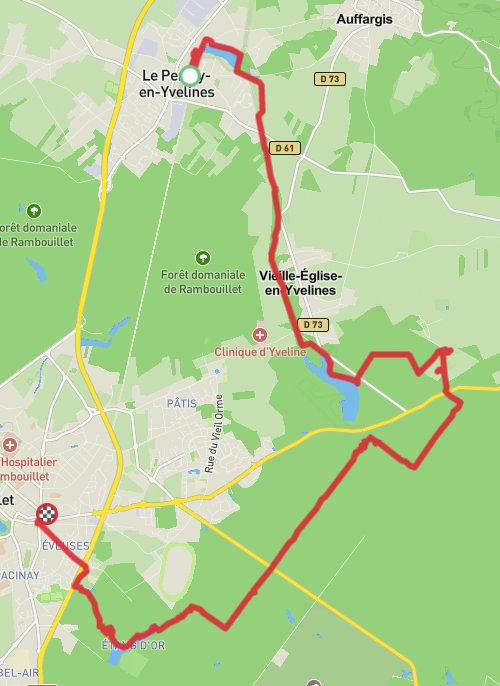 A map preview of the recording 3 Etangs.