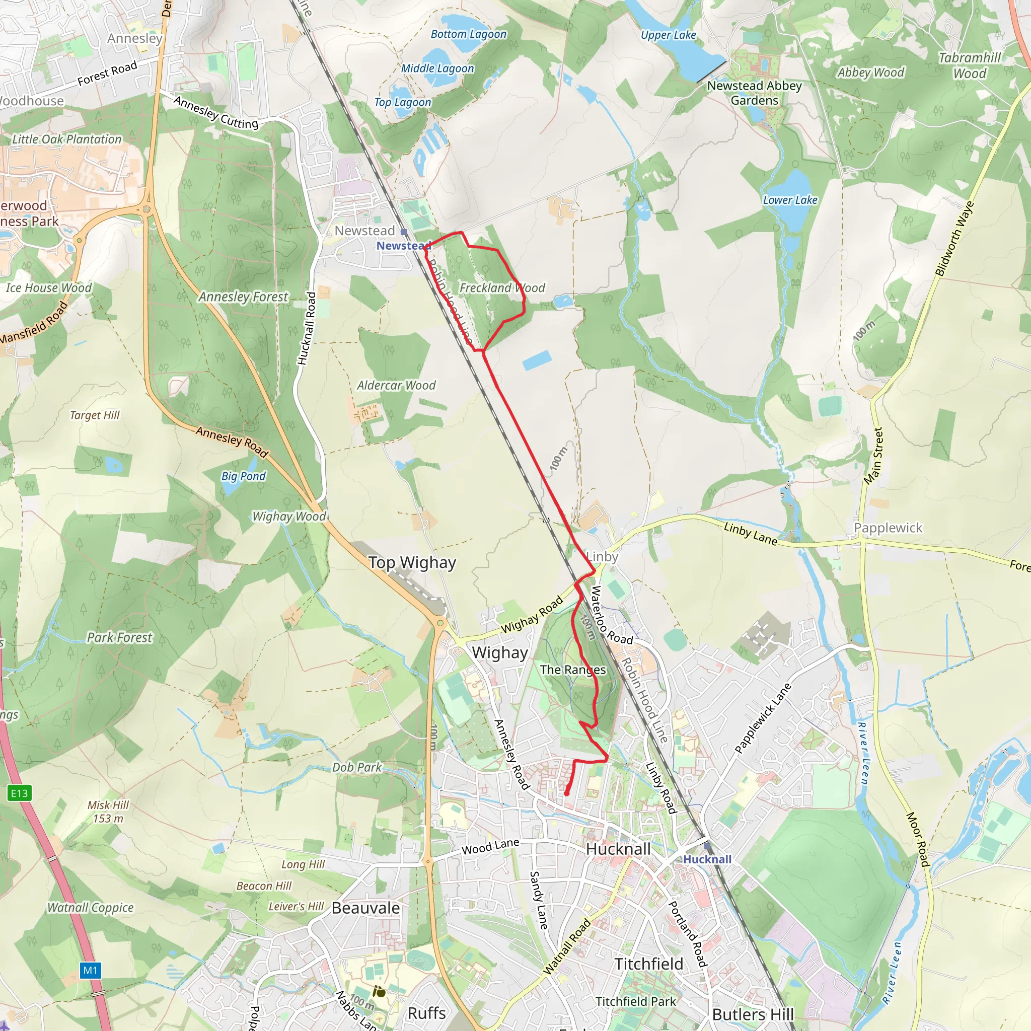 Freckland Wood mobile static map