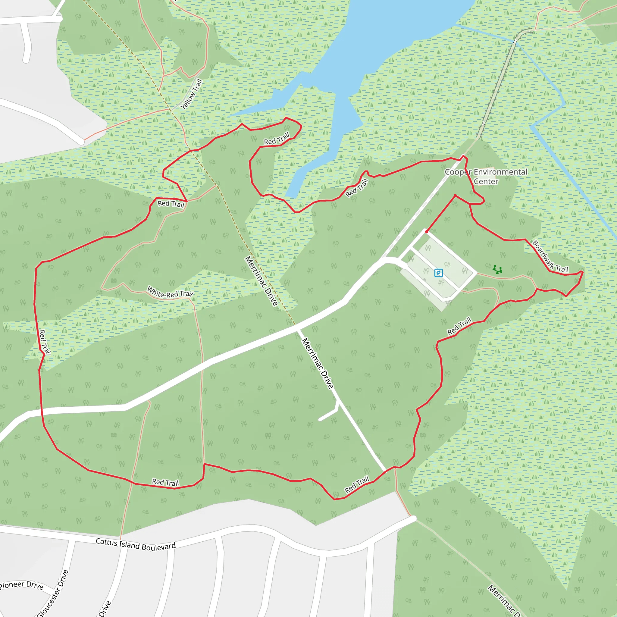 Red Loop Trail mobile static map