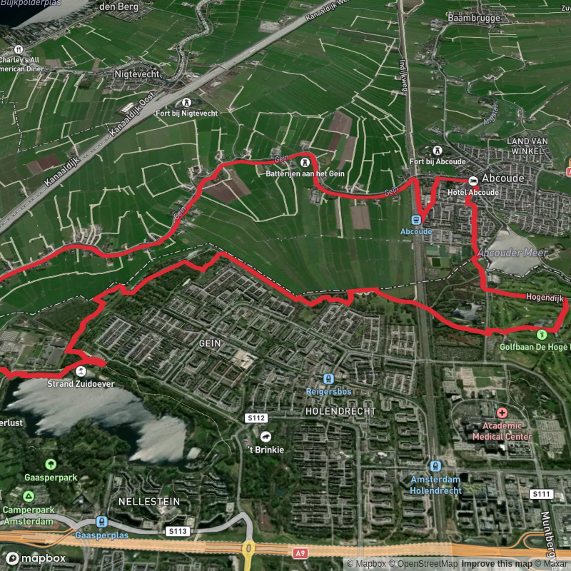 Gaasperplas and Abcouder Meer via Liniepad and Gaasperplas Route